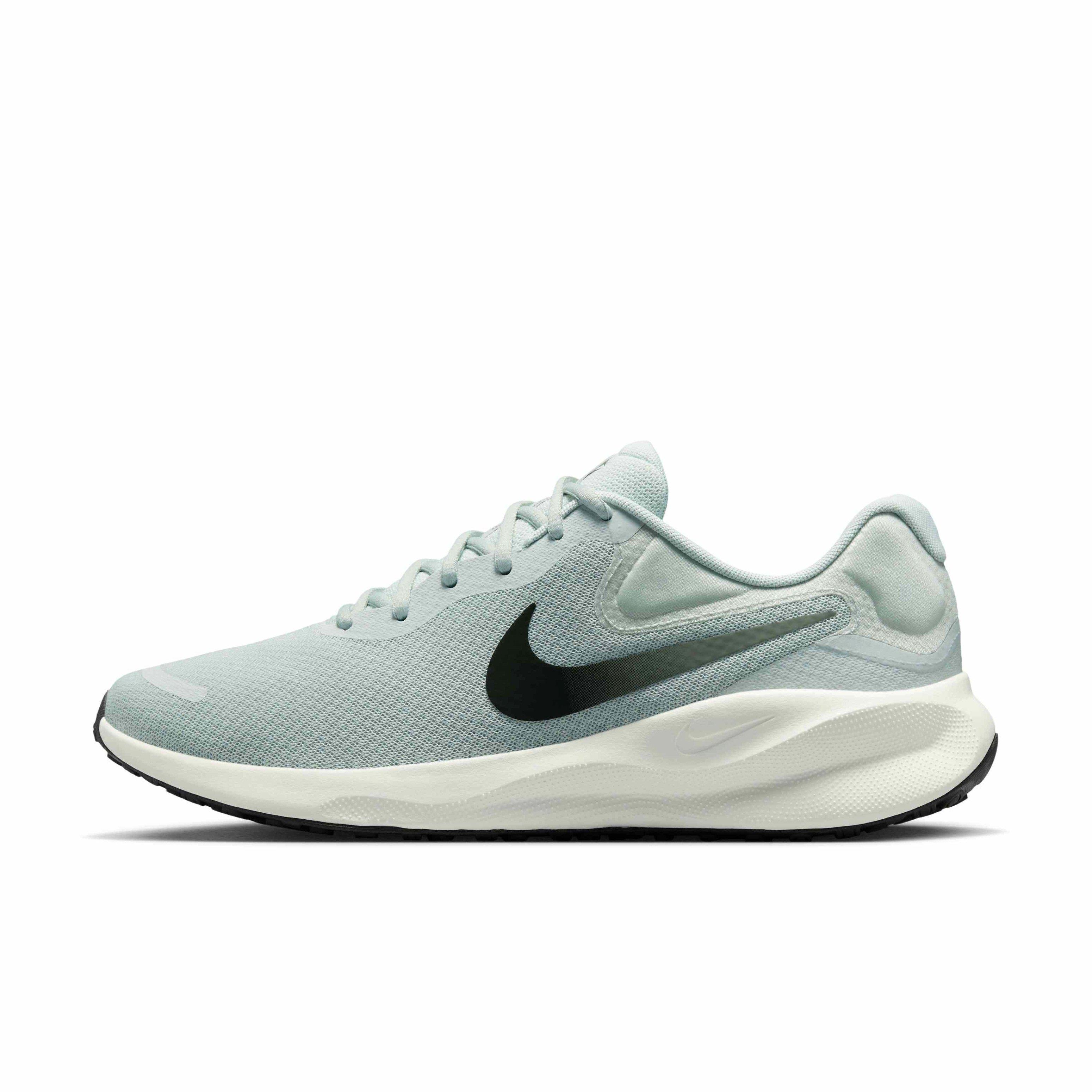 Nike Revolution 7 "Light Silver/Light Army/Pale Ivory/Sequoia" Men's Running Shoe - SILVER/GREEN/IVORY Thumbnail View 2