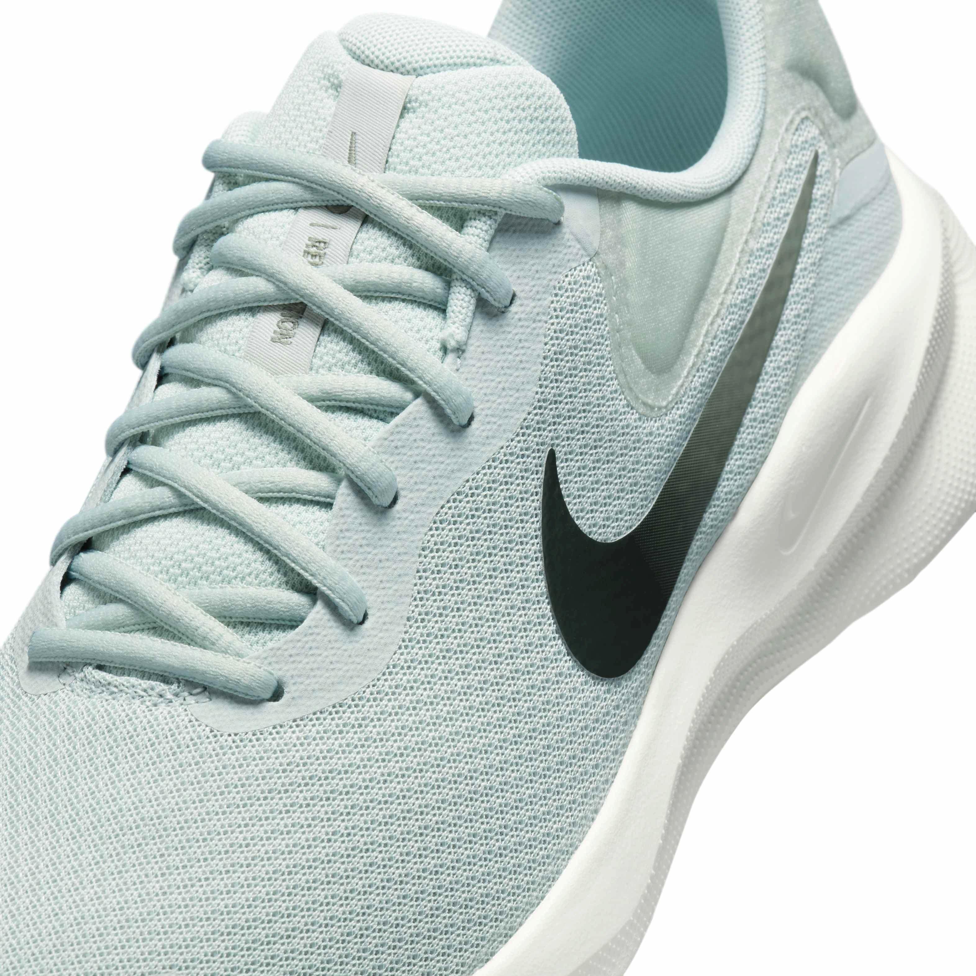 Nike Revolution 7 "Light Silver/Light Army/Pale Ivory/Sequoia" Men's Running Shoe - SILVER/GREEN/IVORY Thumbnail View 7