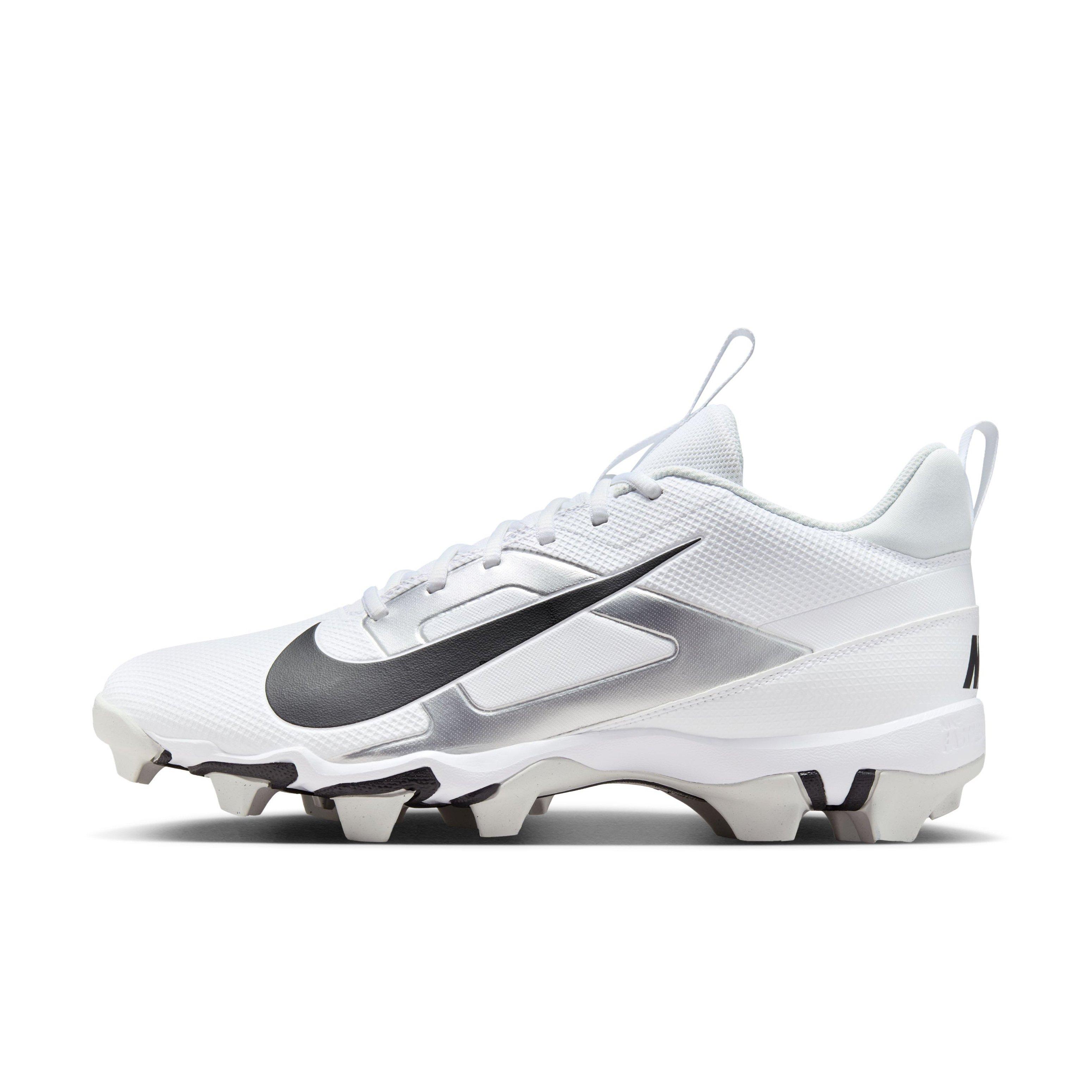Nike Alpha Menace 4 Shark "White/Metallic Silver/Photon Dust/Black" Men's Football Cleat - WHITE/SILVER/DUST/BLACK Thumbnail View 2