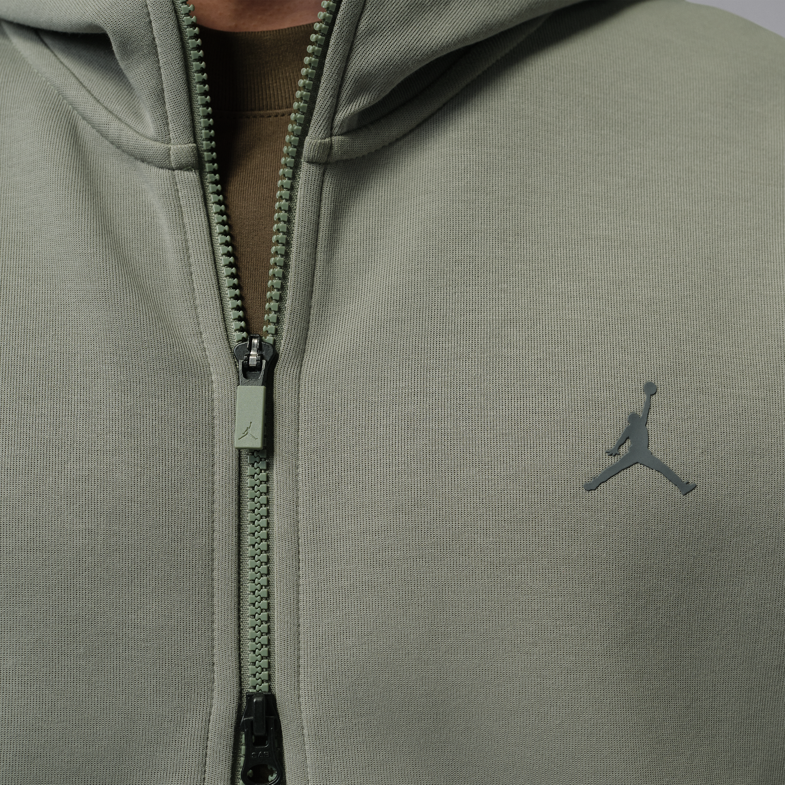 Jordan Men's Sport Hoop Fleece Dri-FIT Full-Zip Hooded Jacket - Green - GREEN Thumbnail View 4