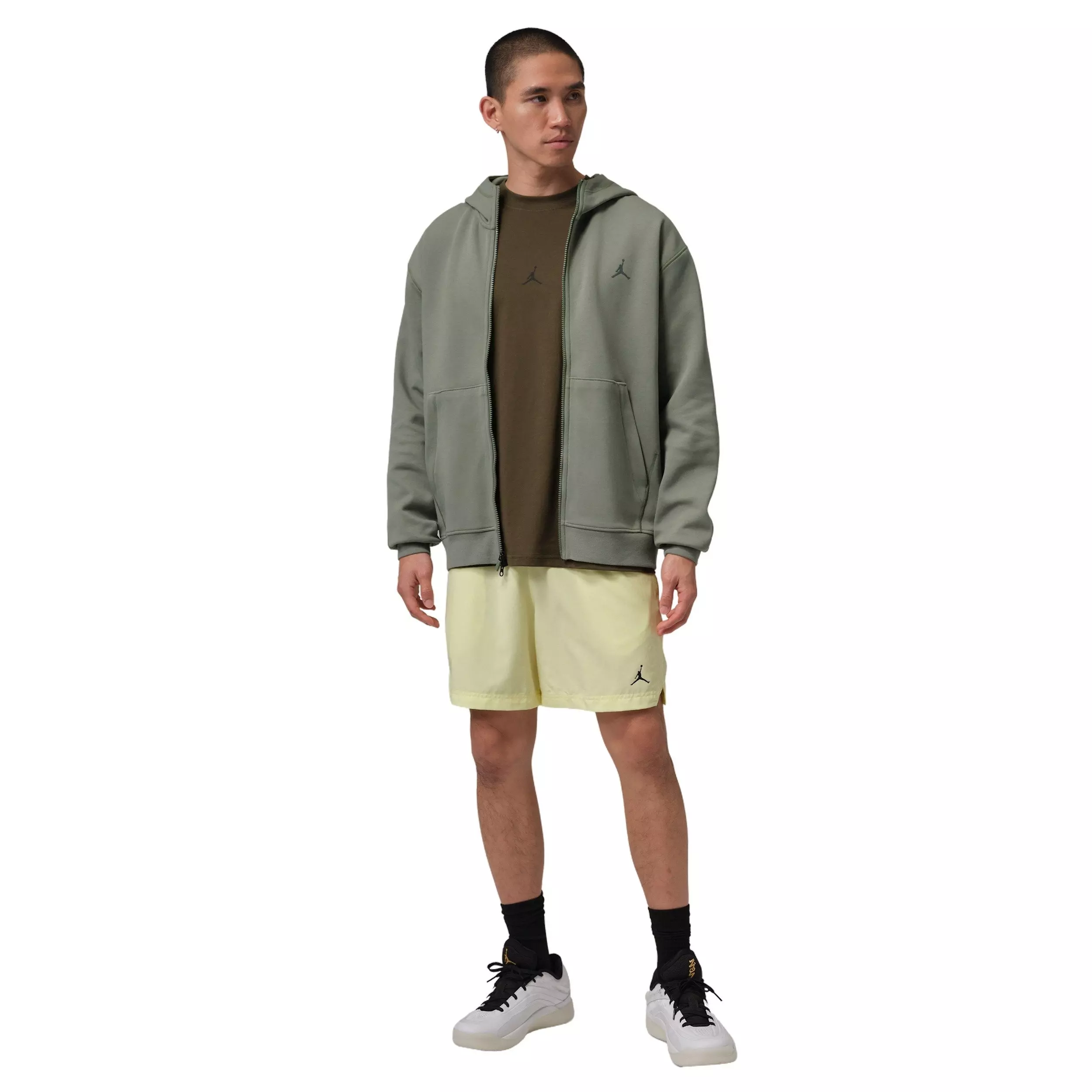 Jordan Men's Sport Hoop Fleece Dri-FIT Full-Zip Hooded Jacket - Green - GREEN