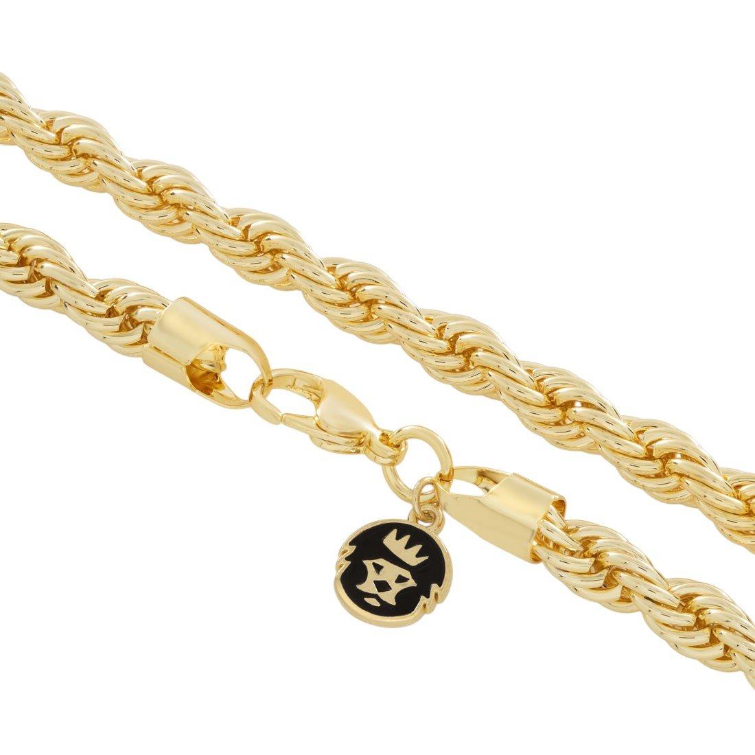 King Ice 8mm Rope Chain - Gold - GOLD