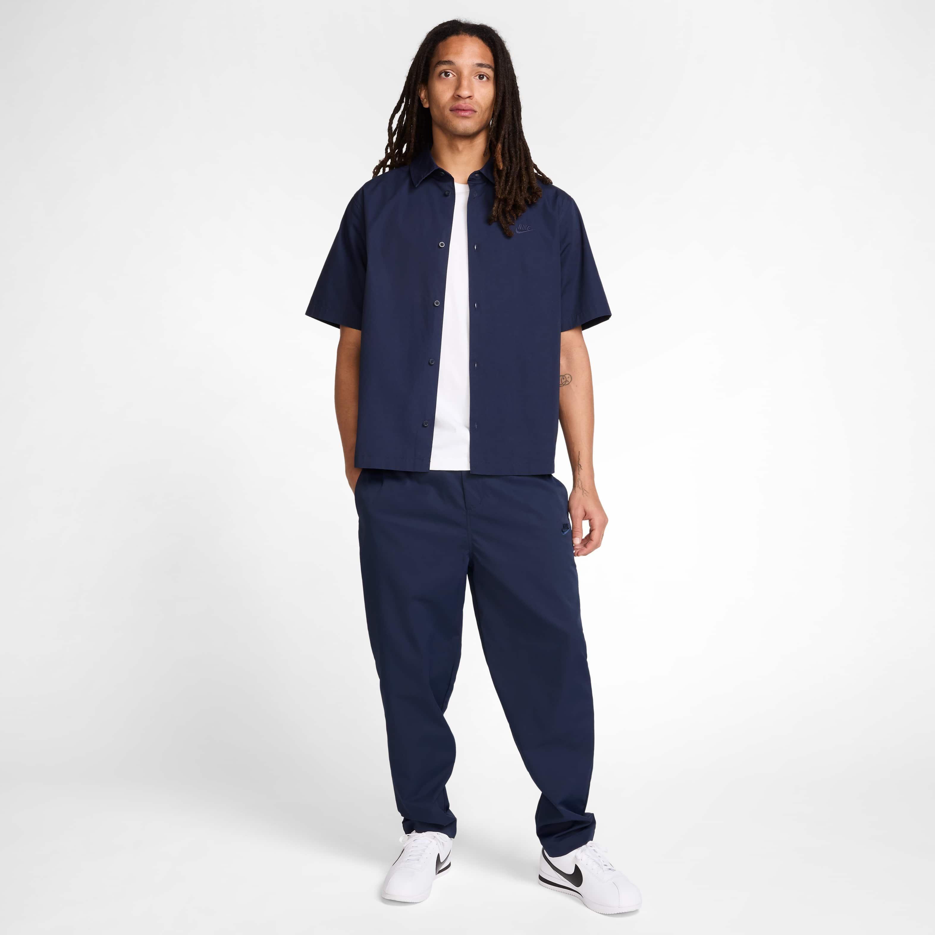 Nike Men's Club Woven Tapered Pants - BLUE Thumbnail View 5