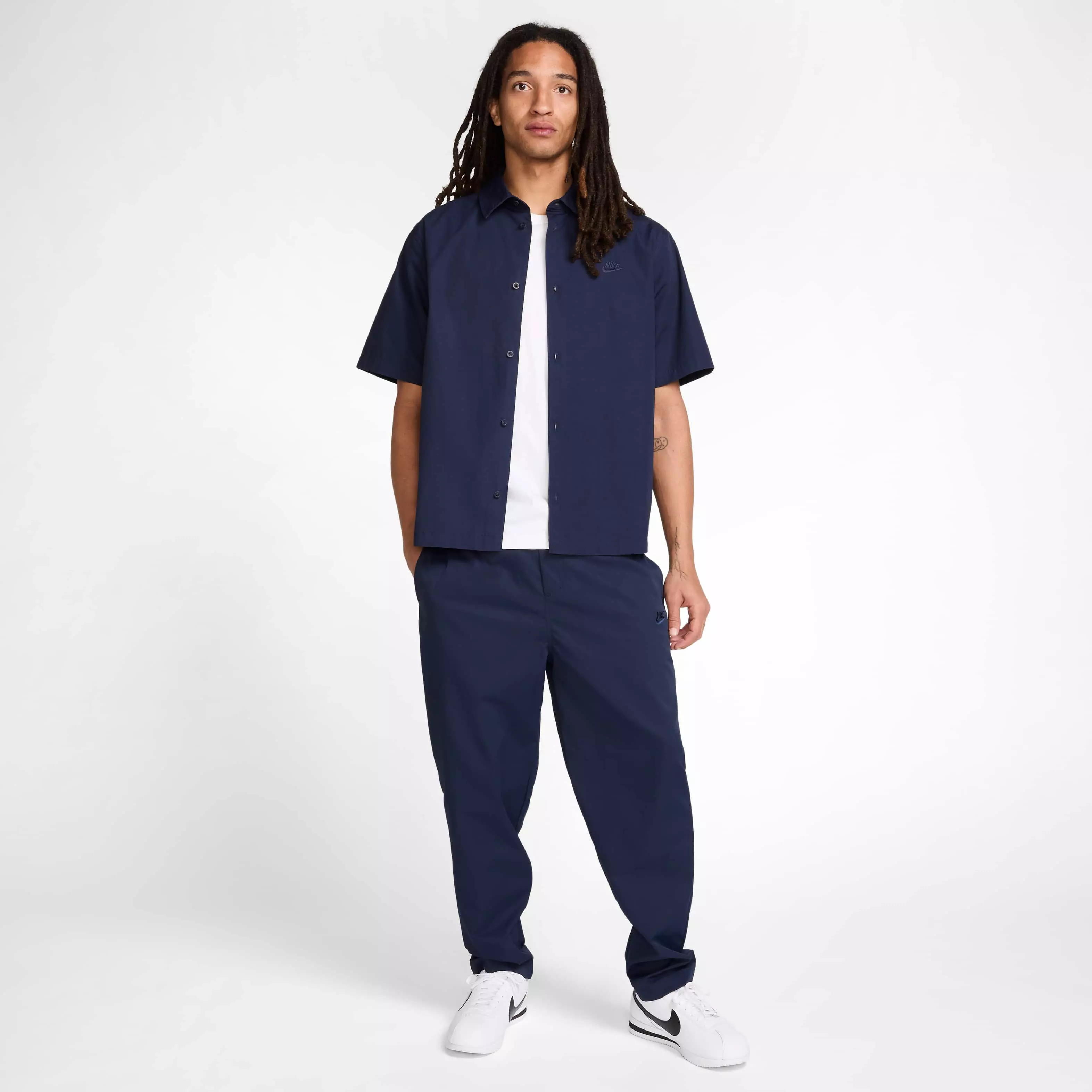 Nike Men's Club Woven Tapered Pants - BLUE