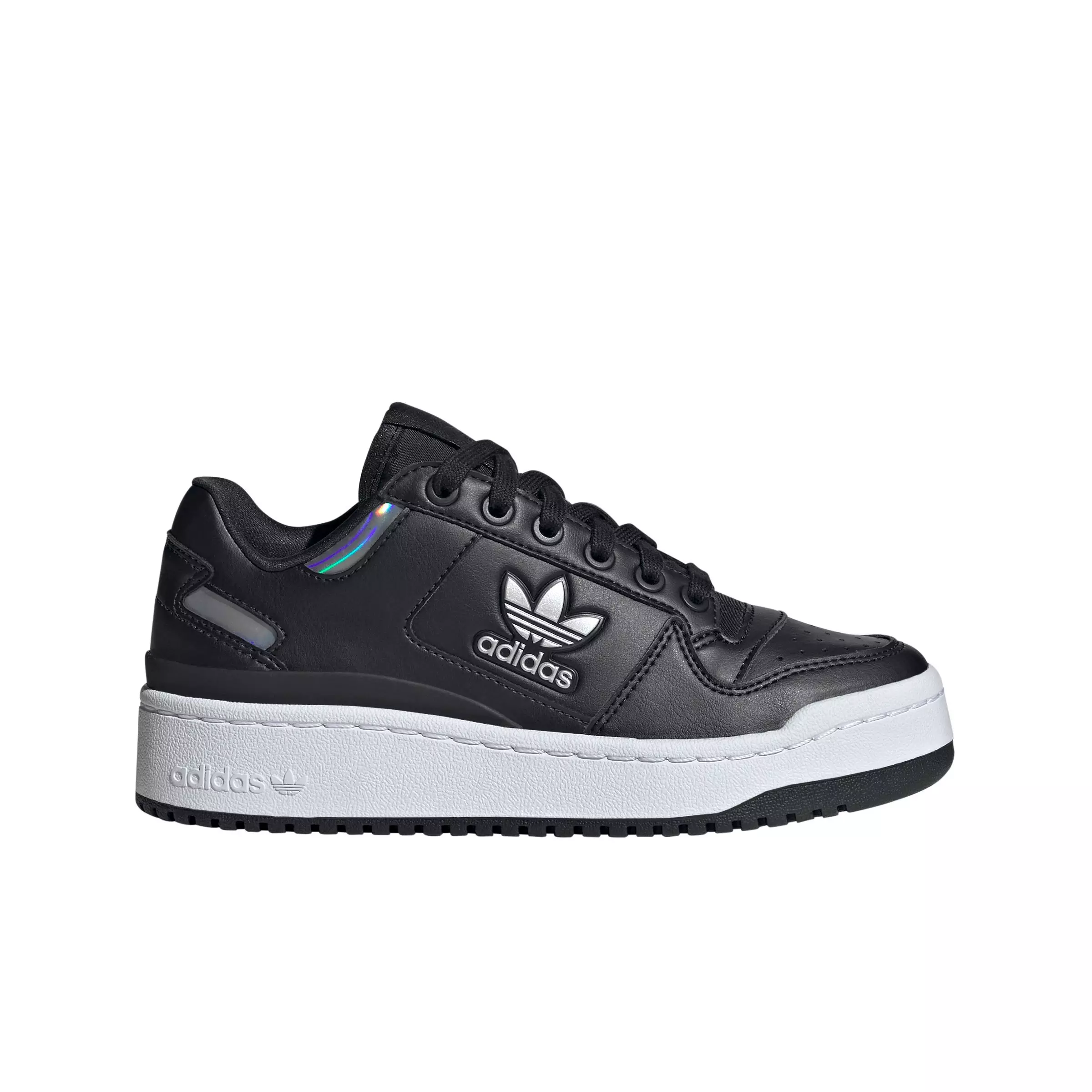 adidas Forum Bold "Core Black/Core Black/Sil Dawn" Grade School Girls' Shoe - BLACK/BLACK/DAWN