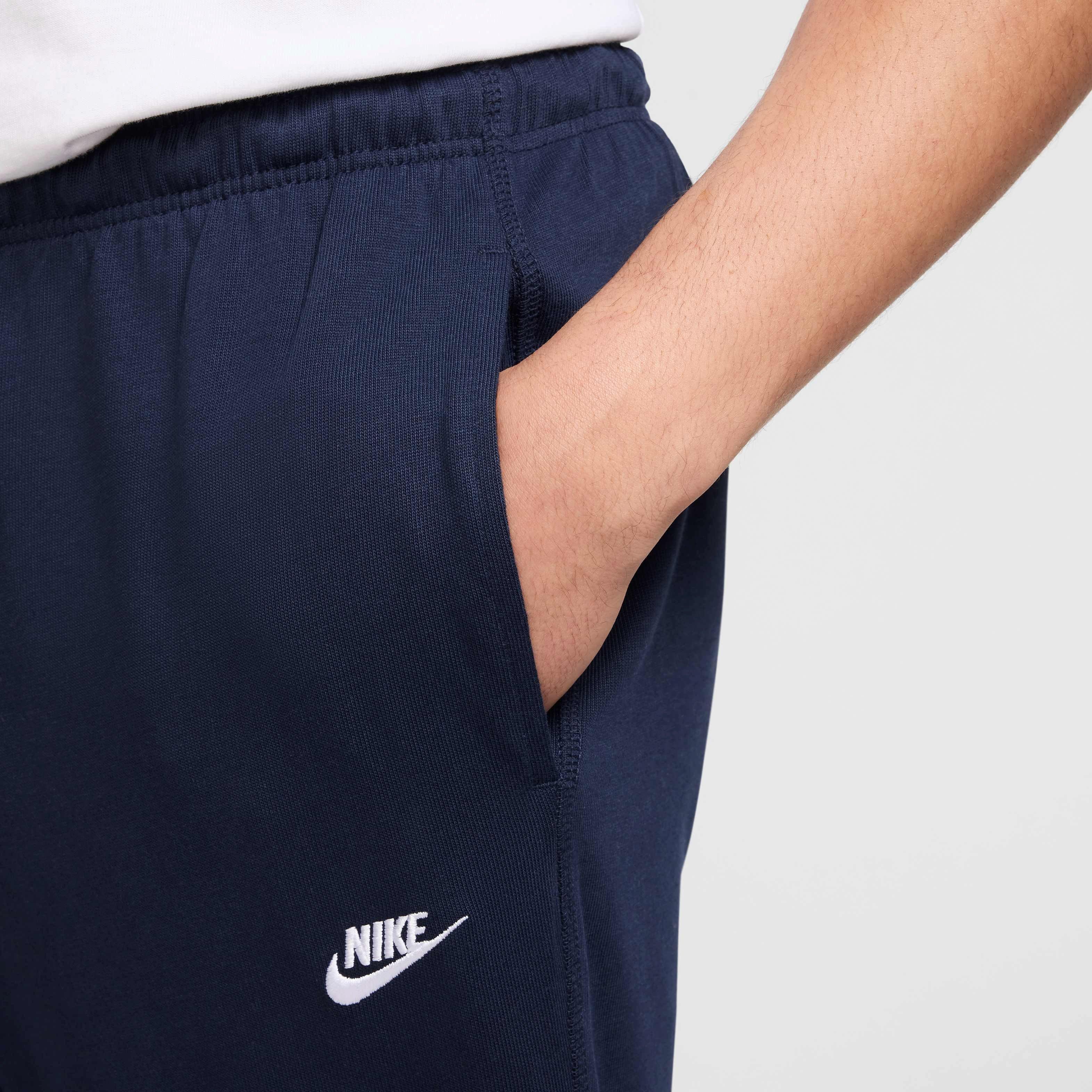 Nike Men's Club Knit Joggers -Blue - BLUE Thumbnail View 3