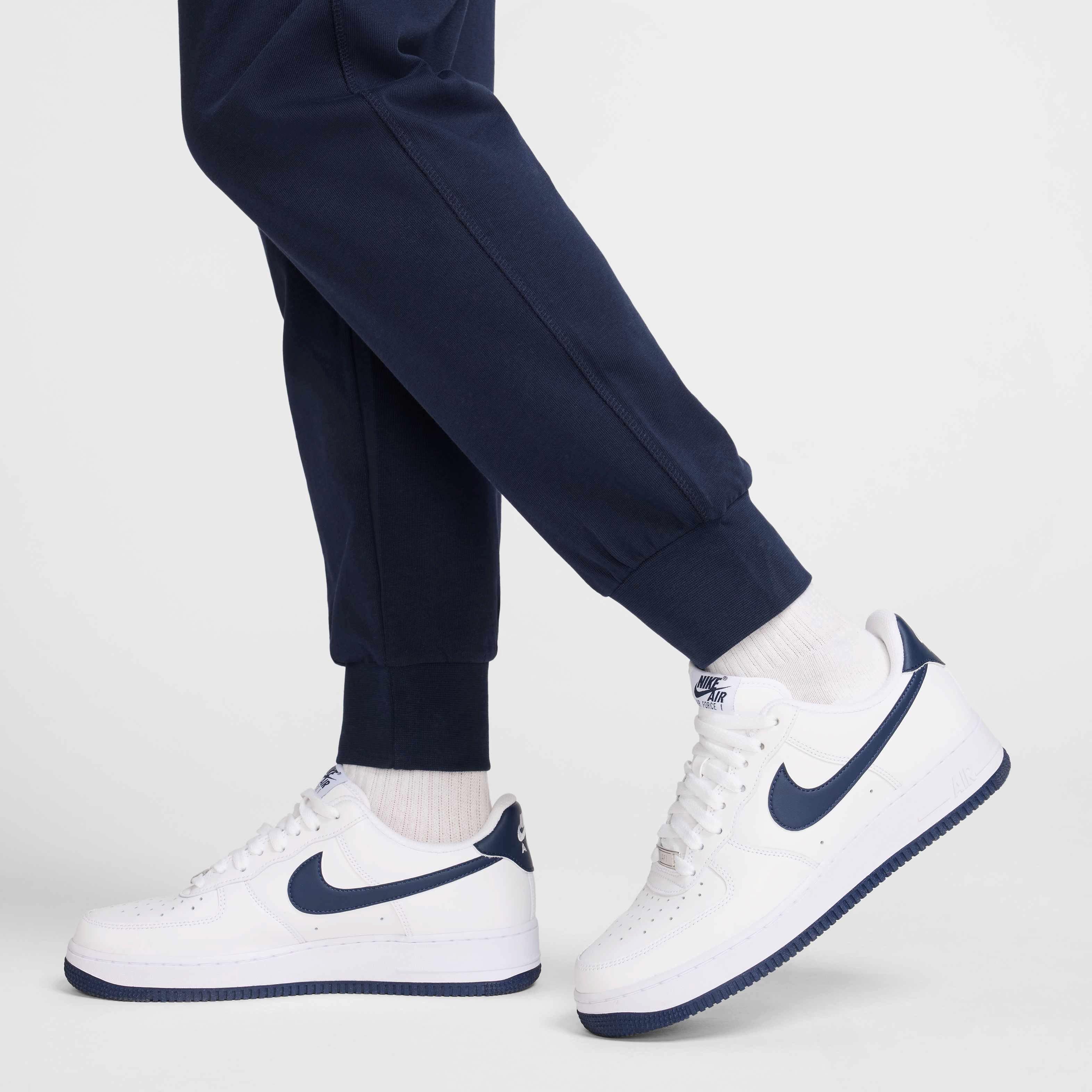 Nike Men's Club Knit Joggers - Blue - BLUE Thumbnail View 4