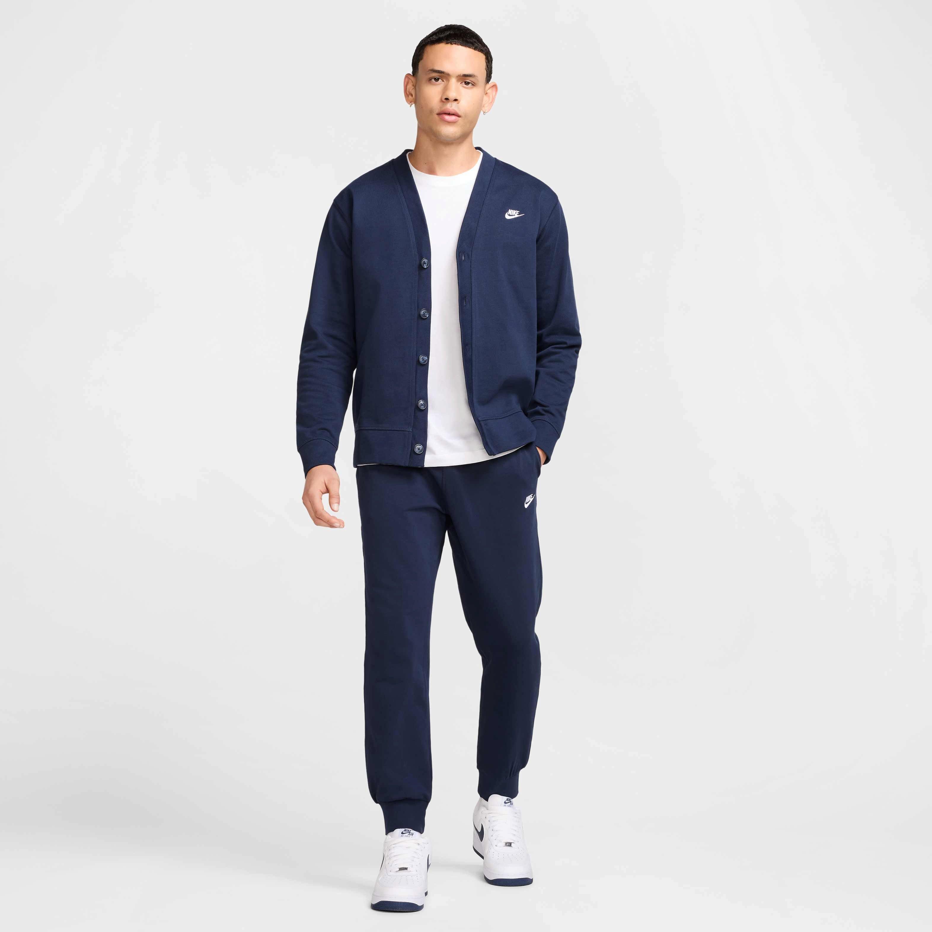Nike Men's Club Knit Joggers - Blue - BLUE Thumbnail View 5