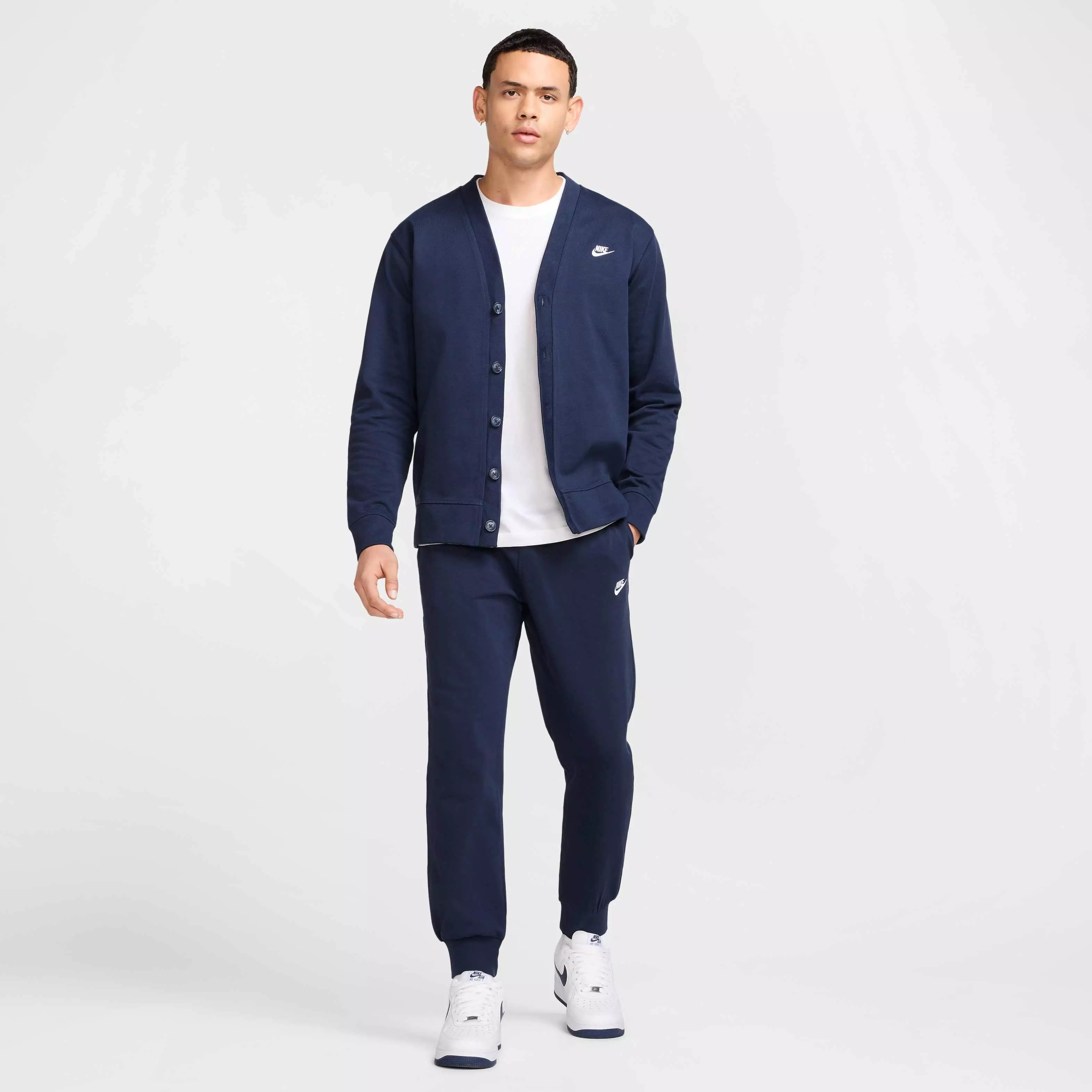 Nike Men's Club Knit Joggers -Blue - BLUE