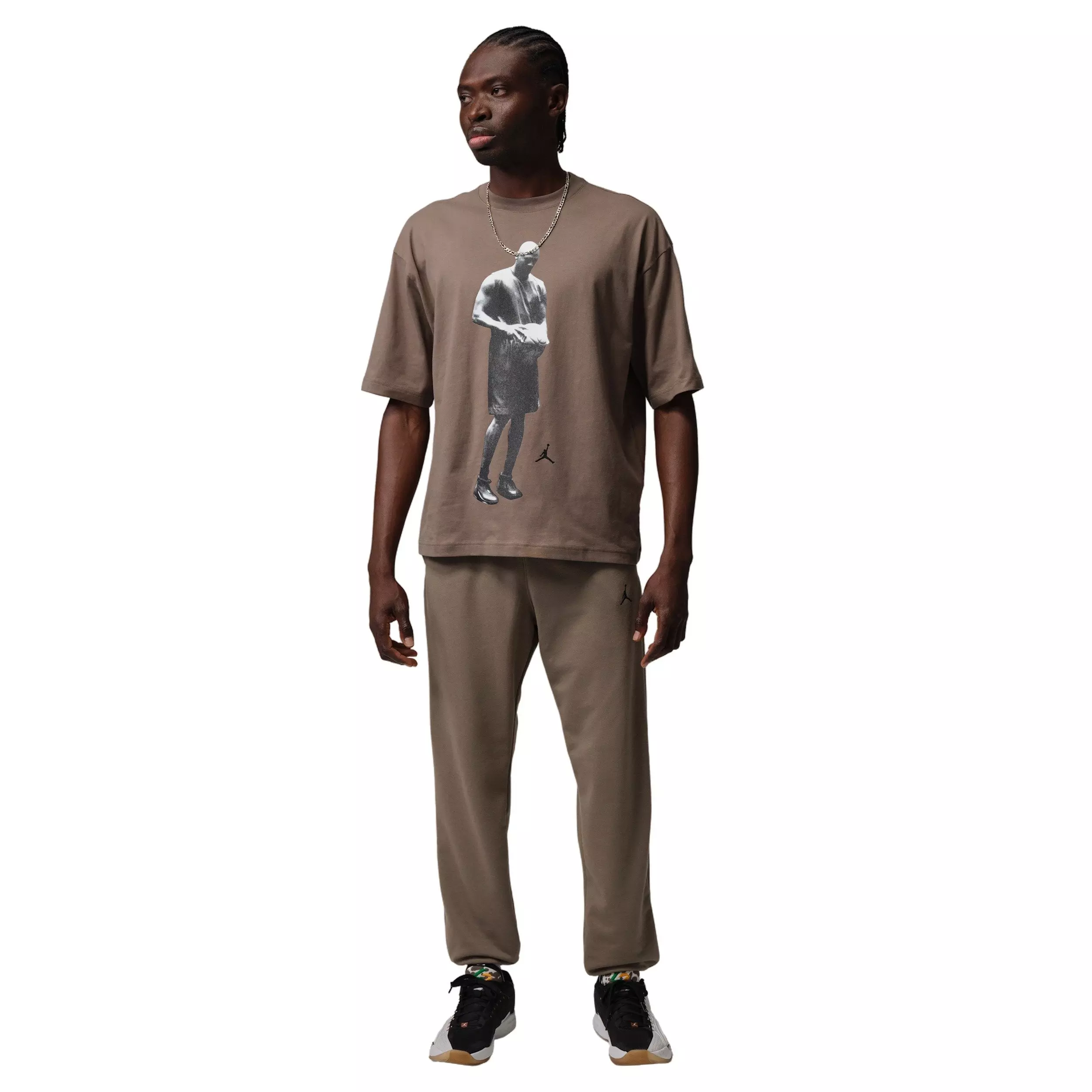 Jordan Men's Sport Crossover Dri-FIT Fleece Pants - Brown - BROWN