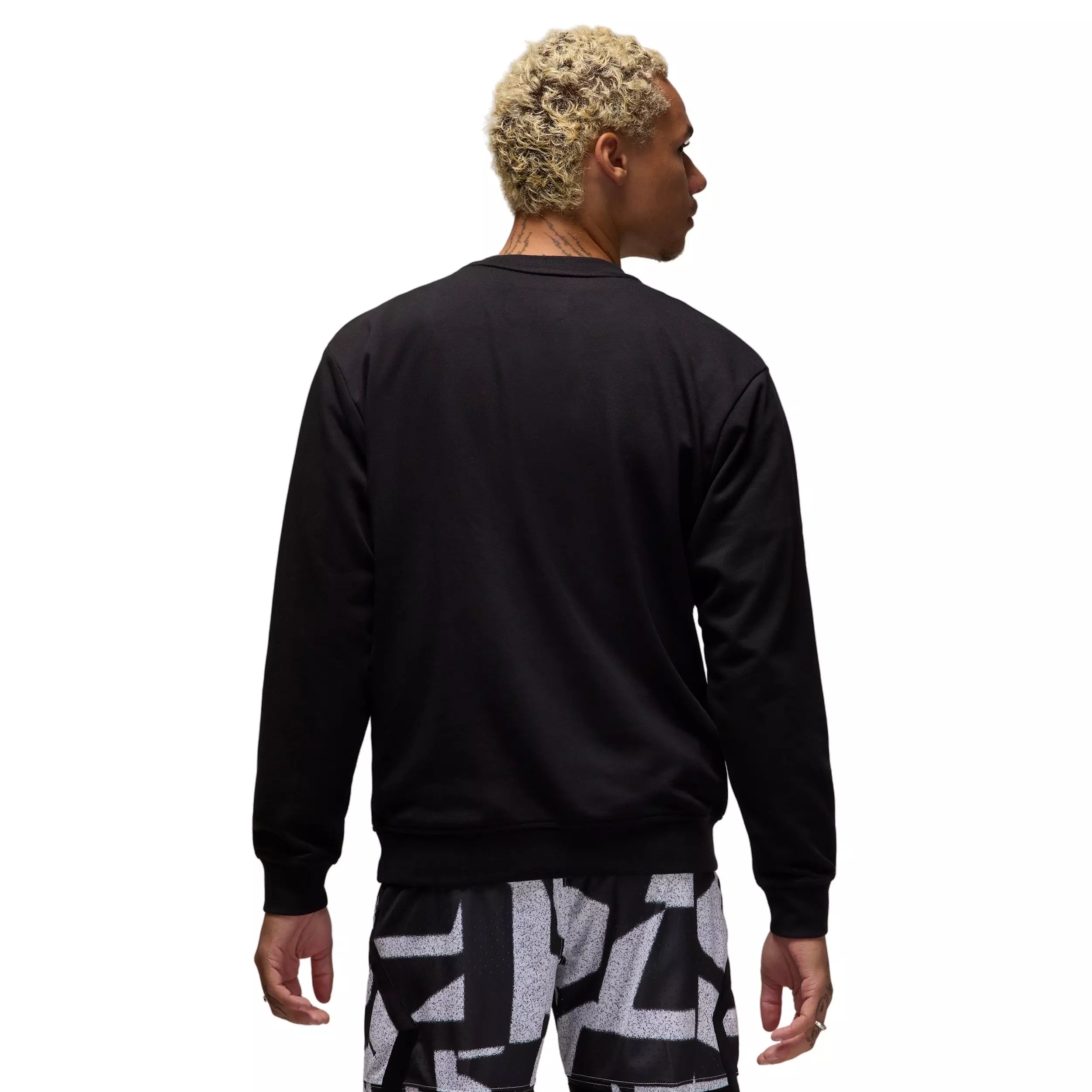 Jordan Men's Sport Crossover Dri-FIT Crew-Neck Sweatshirt - BLACK