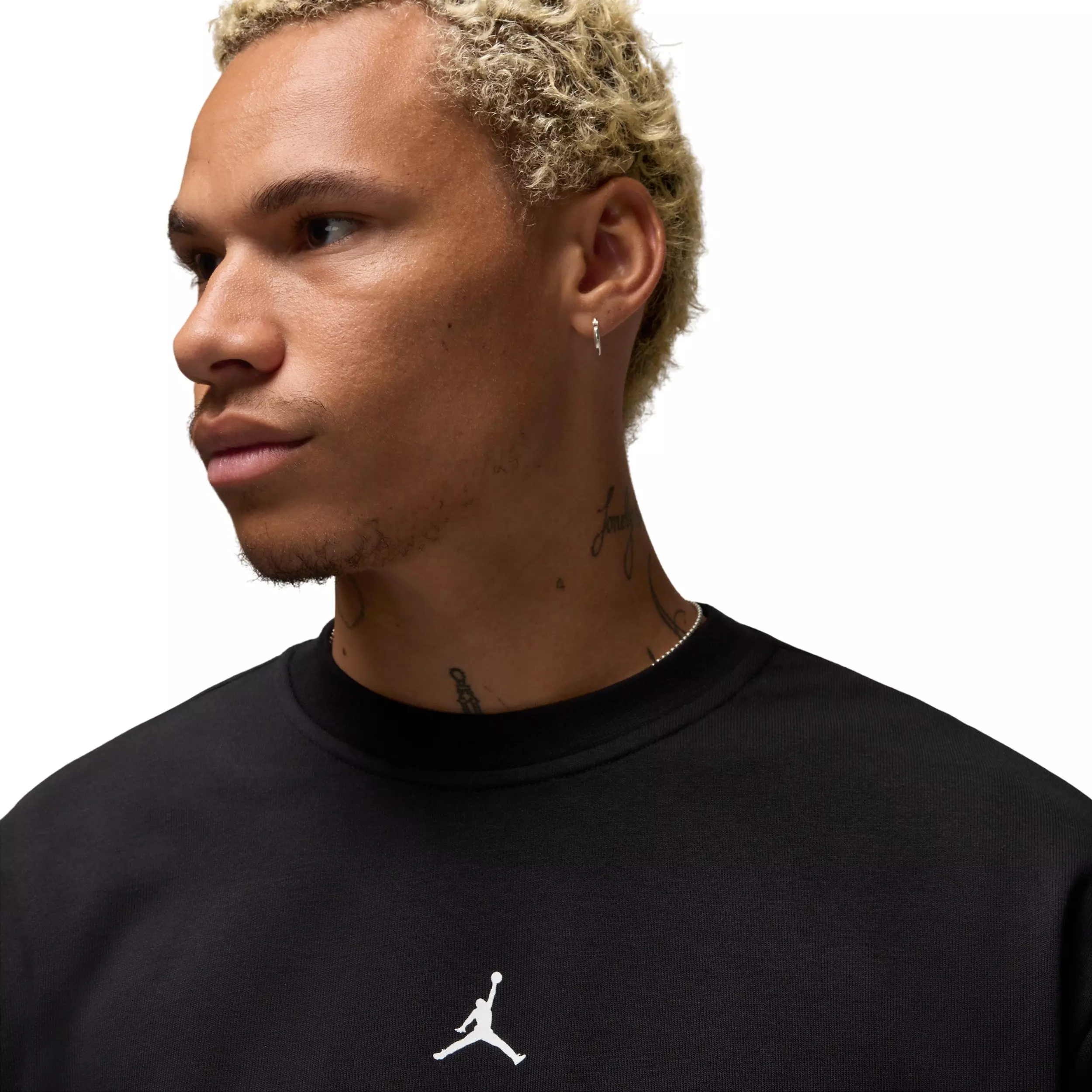 Jordan Men's Sport Crossover Dri-FIT Crew-Neck Sweatshirt - BLACK