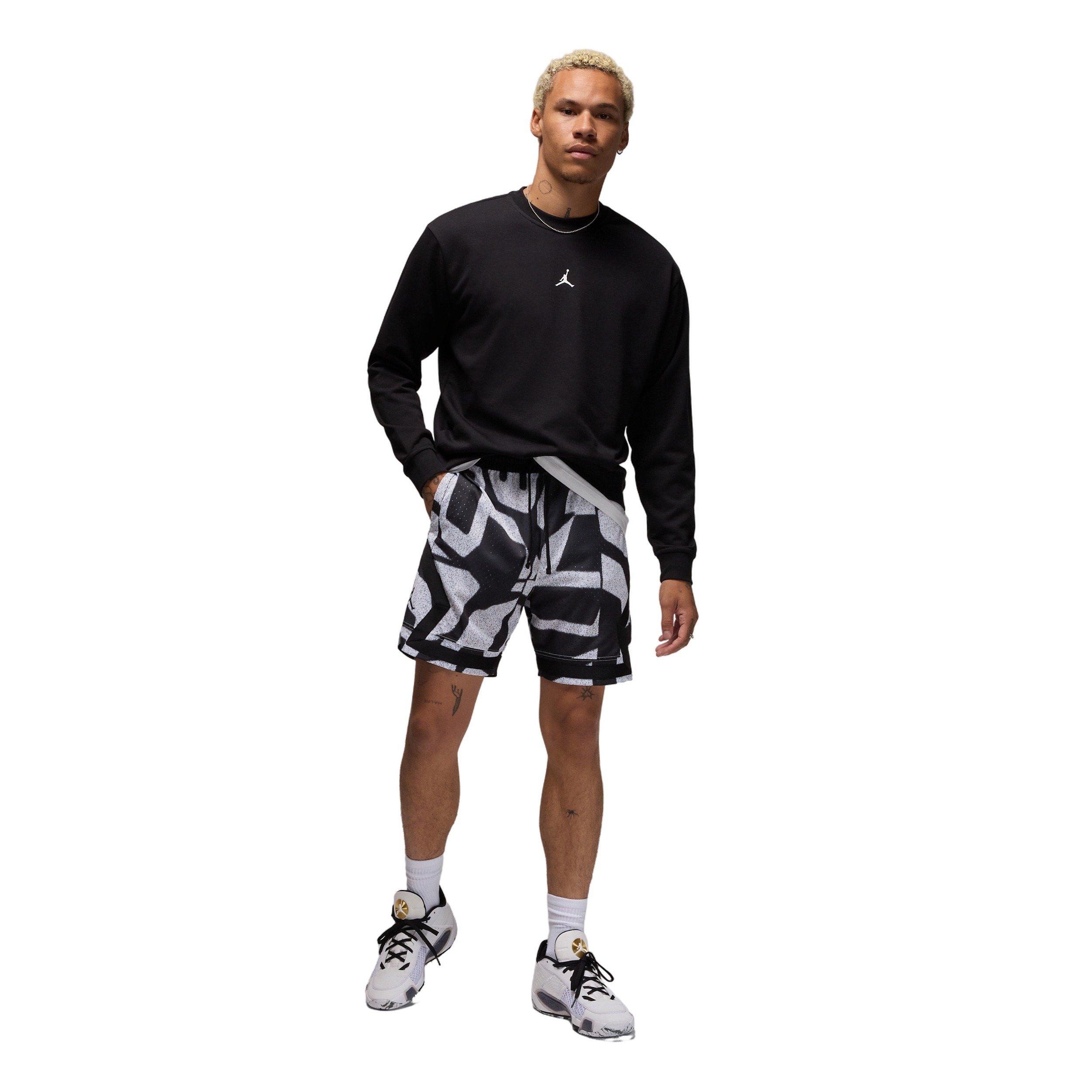 Jordan Men's Sport Crossover Dri-FIT Crew-Neck Sweatshirt - BLACK Thumbnail View 4