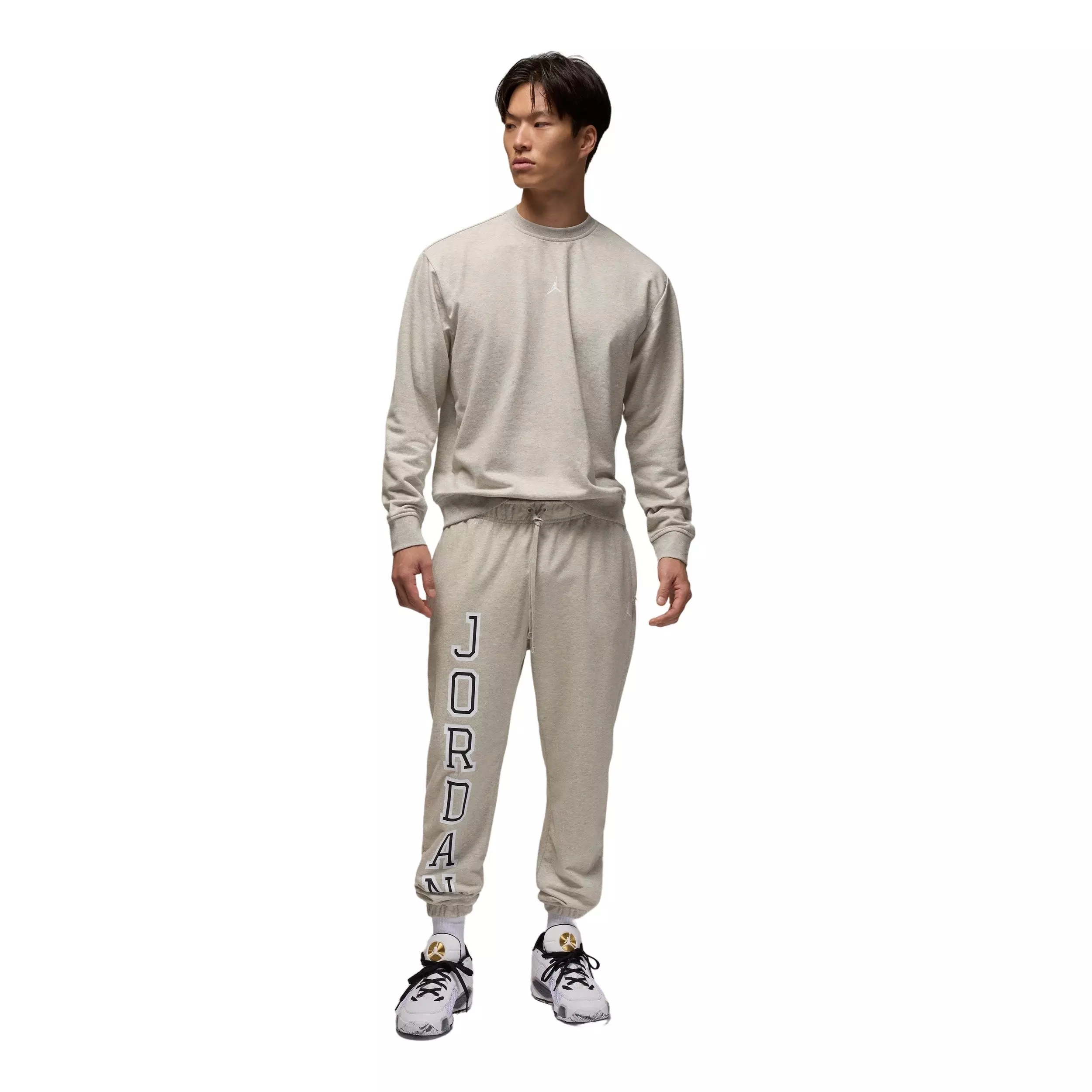 Jordan Men's Sport Crossover Dri-FIT Crew-Neck Sweatshirt - GREY