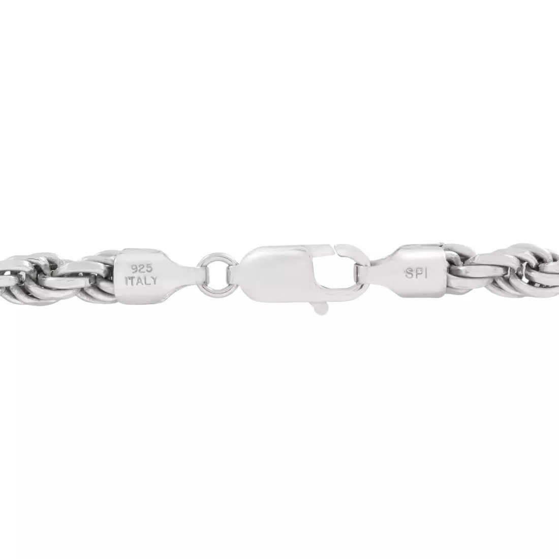 King Ice 5mm Rope Chain - White Gold - WHITE GOLD