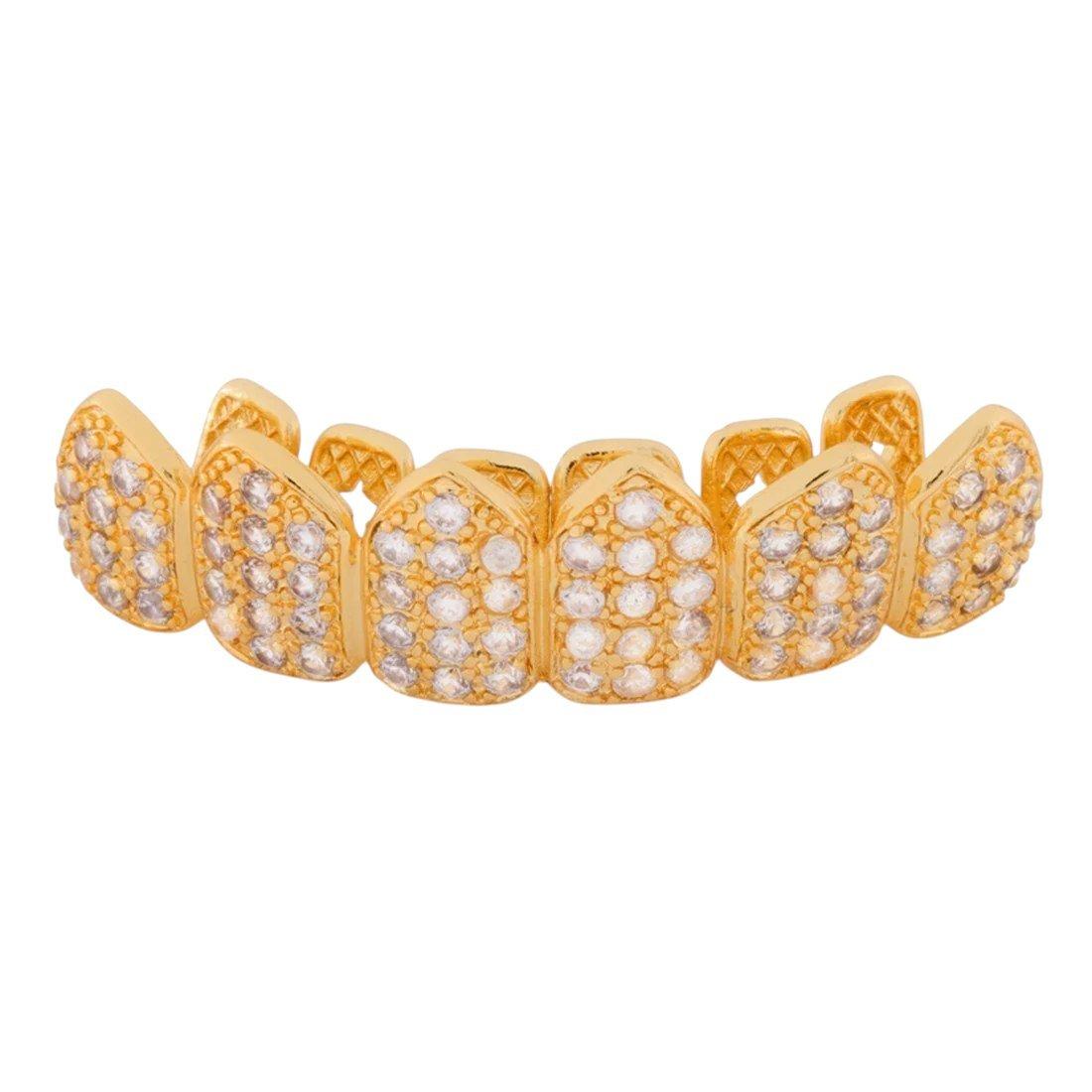 King Ice Iced Studded Grillz - Gold - GOLD