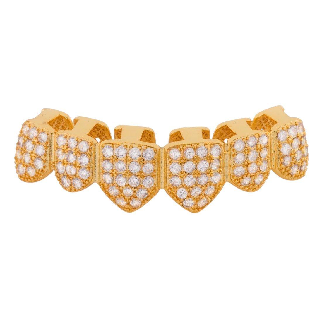King Ice Iced Studded Grillz - Gold - GOLD