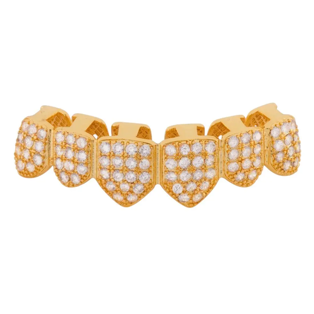 King Ice Iced Studded Grillz - Gold - GOLD