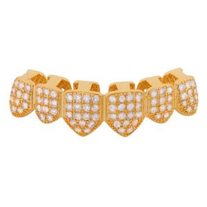 King Ice Iced Studded Grillz - Gold - GOLD
