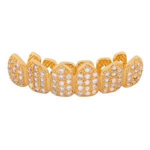 King Ice Iced Studded Grillz - Gold - GOLD