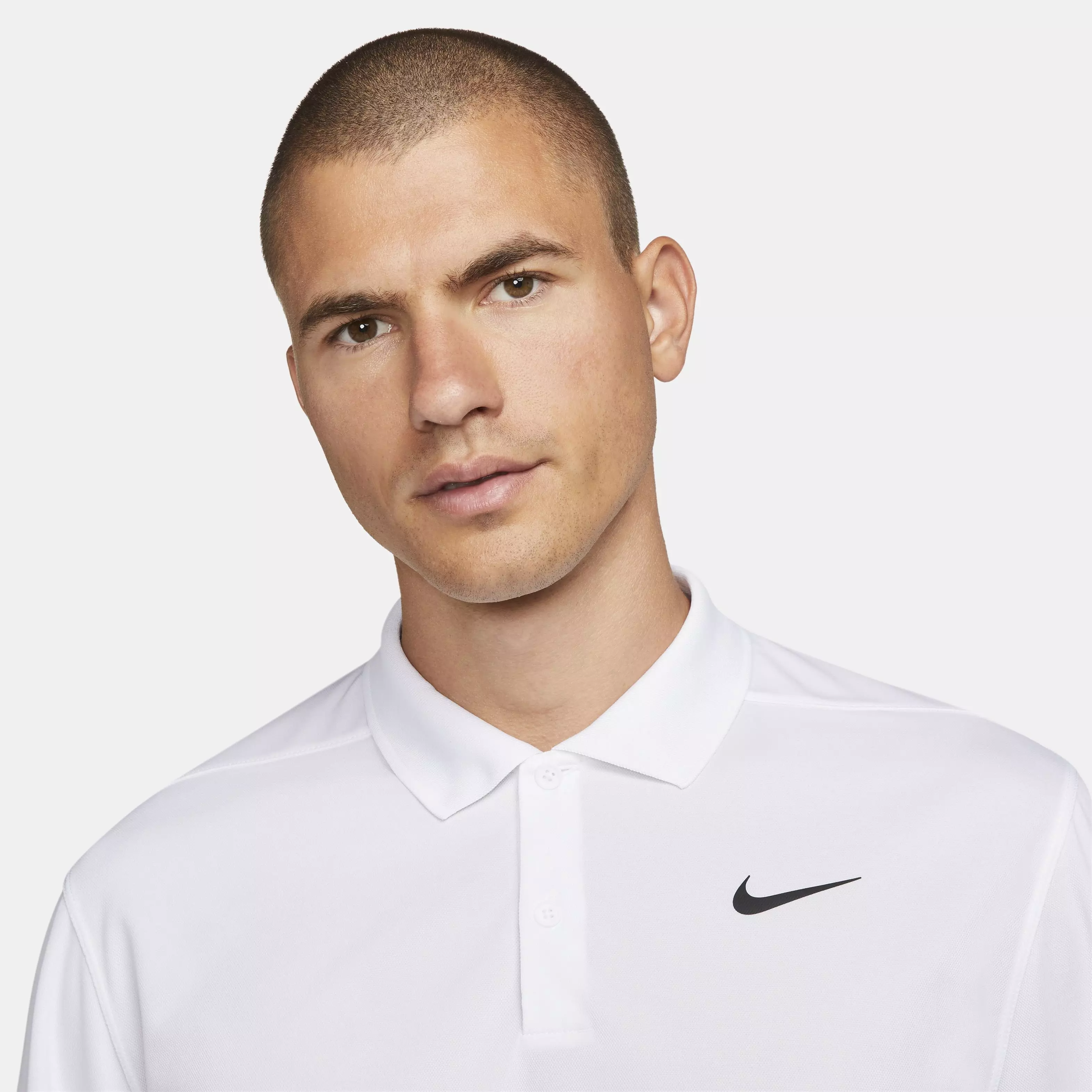 Nike Men's Dri-FIT Victory Solid Long-Sleeve Golf Polo - WHITE