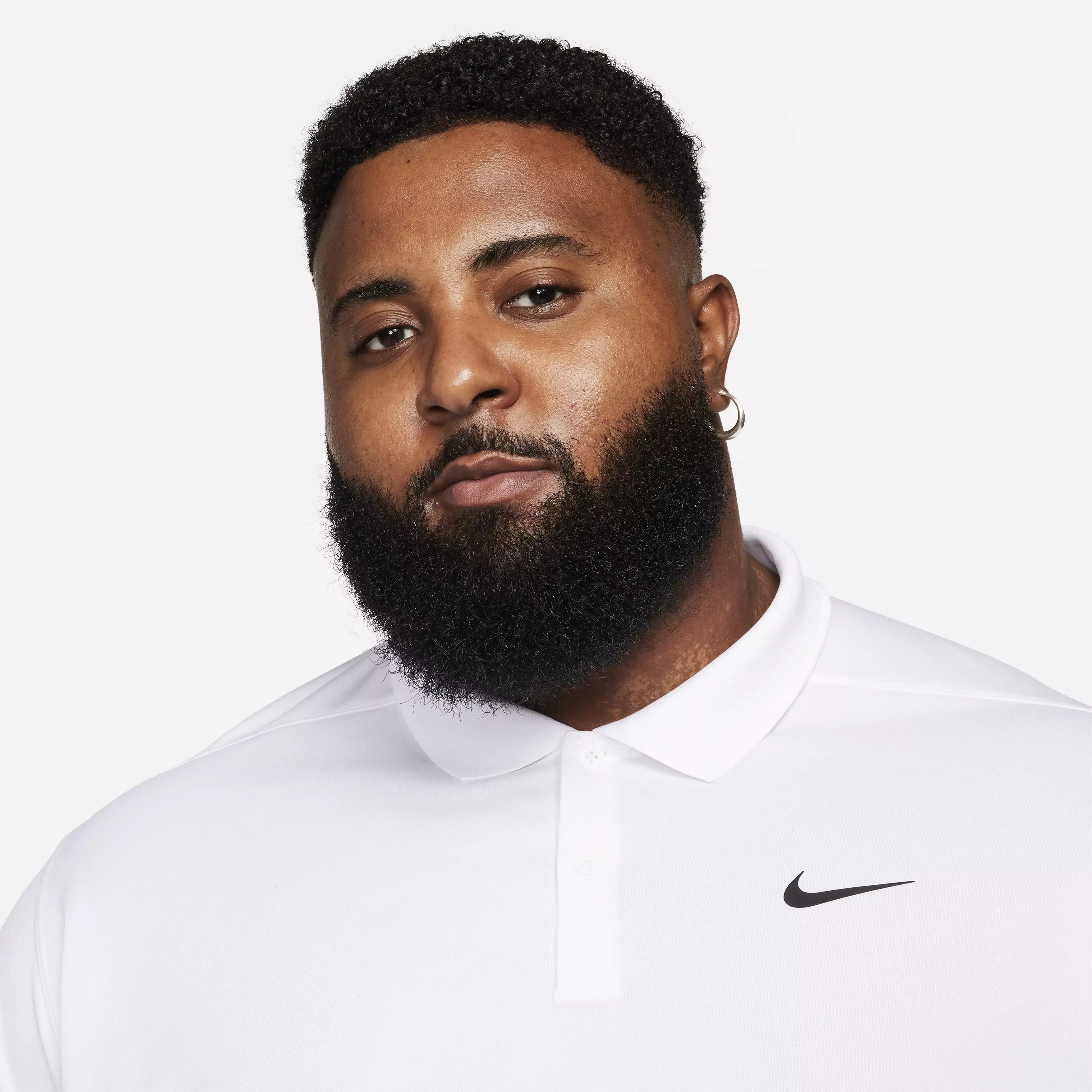 Nike Men's Dri-FIT Victory Solid Long-Sleeve Golf Polo - WHITE