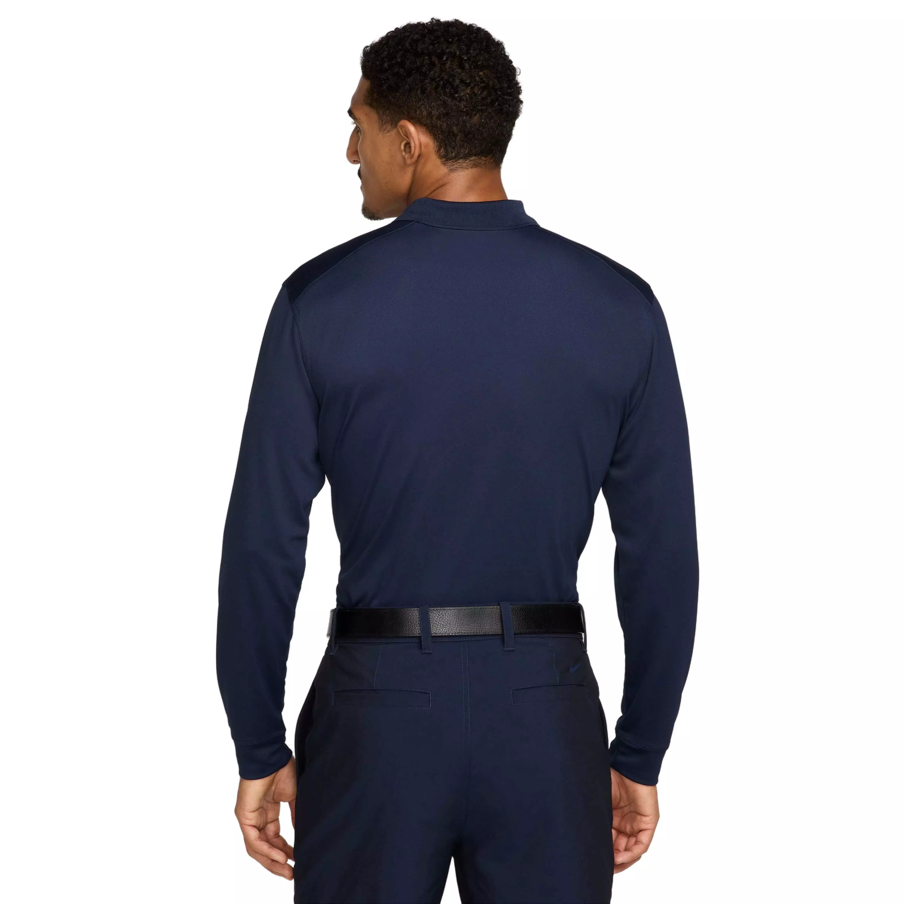 Nike Men's Dri-FIT Victory Solid Long-Sleeve Golf Polo - BLUE