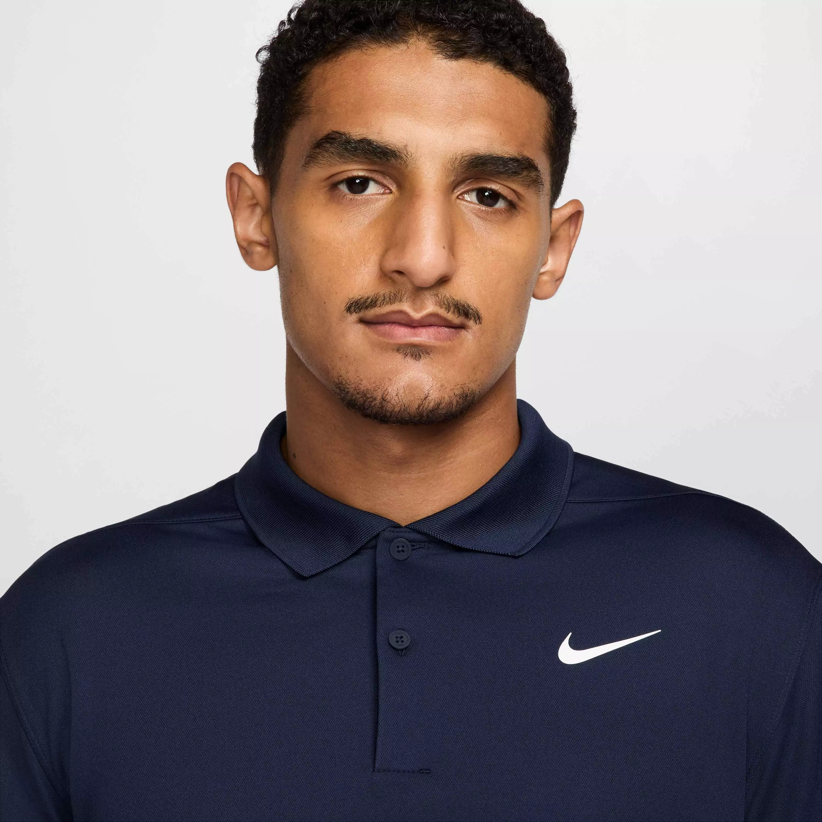 Nike Men's Dri-FIT Victory Solid Long-Sleeve Golf Polo - BLUE