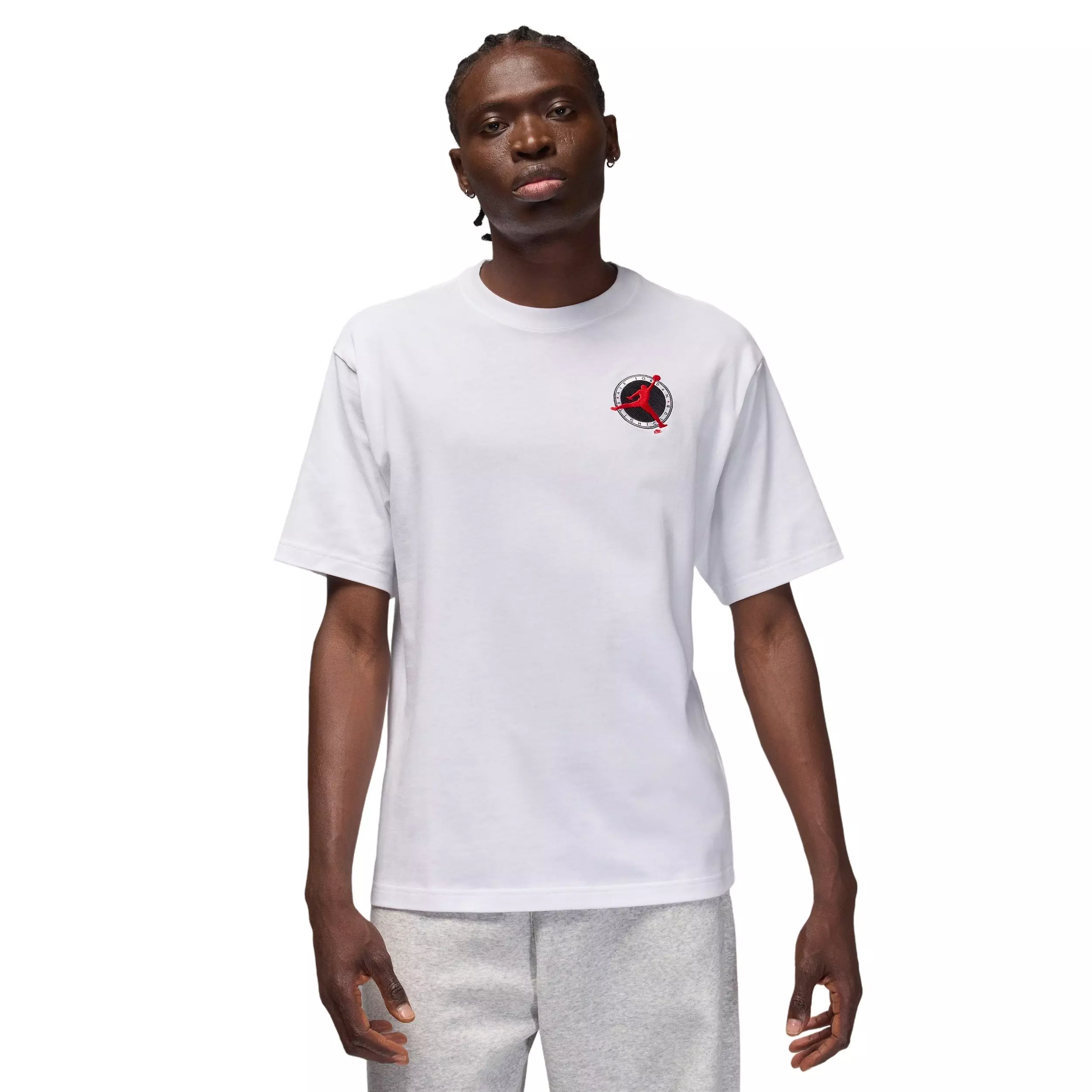 Jordan Men's Flight Club LBR Short-Sleeve Crew T-Shirt - WHITE