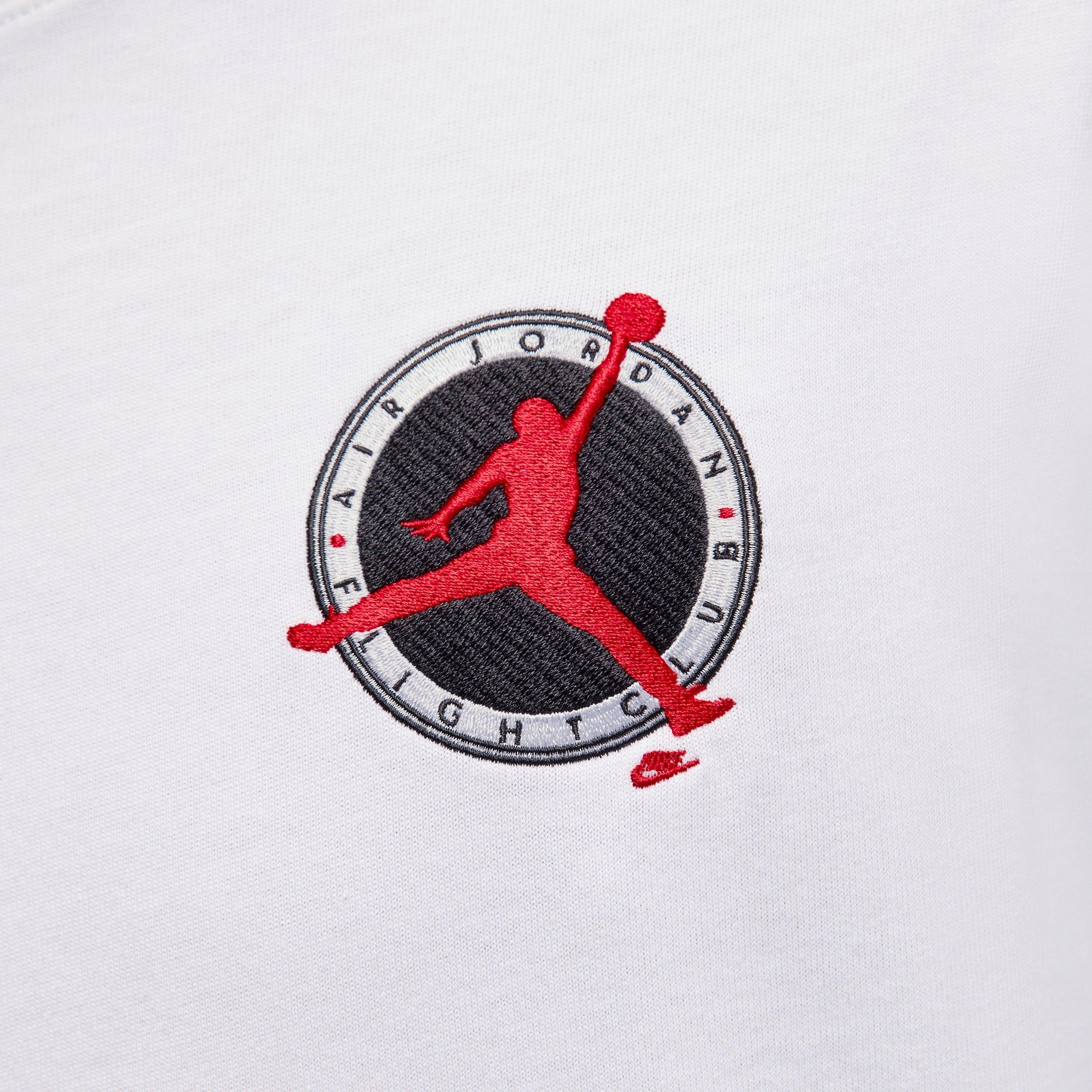 Jordan Men's Flight Club LBR Short-Sleeve Crew T-Shirt - WHITE Thumbnail View 4