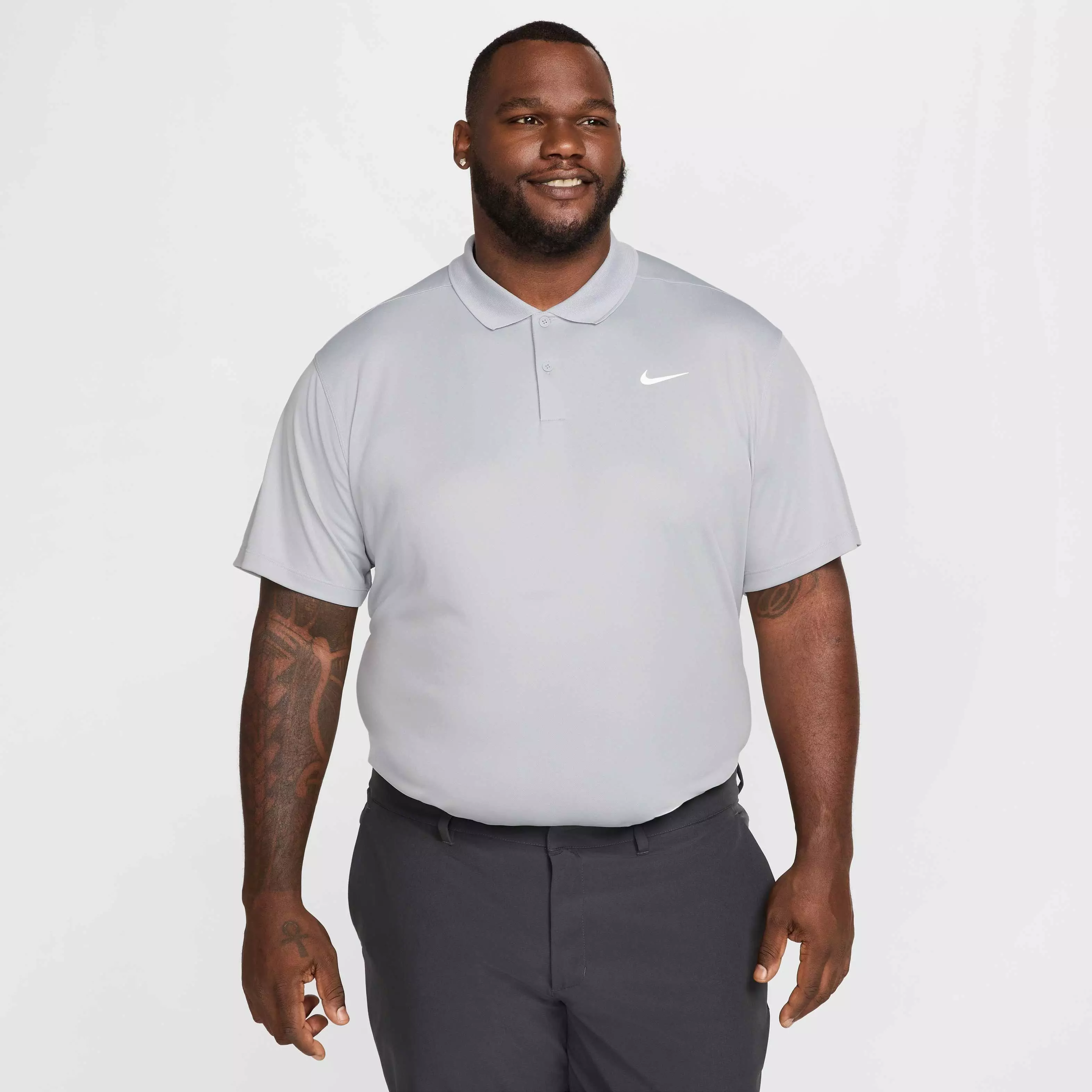 Nike Men's Dri-FIT Victory Solid Golf Polo - GREY