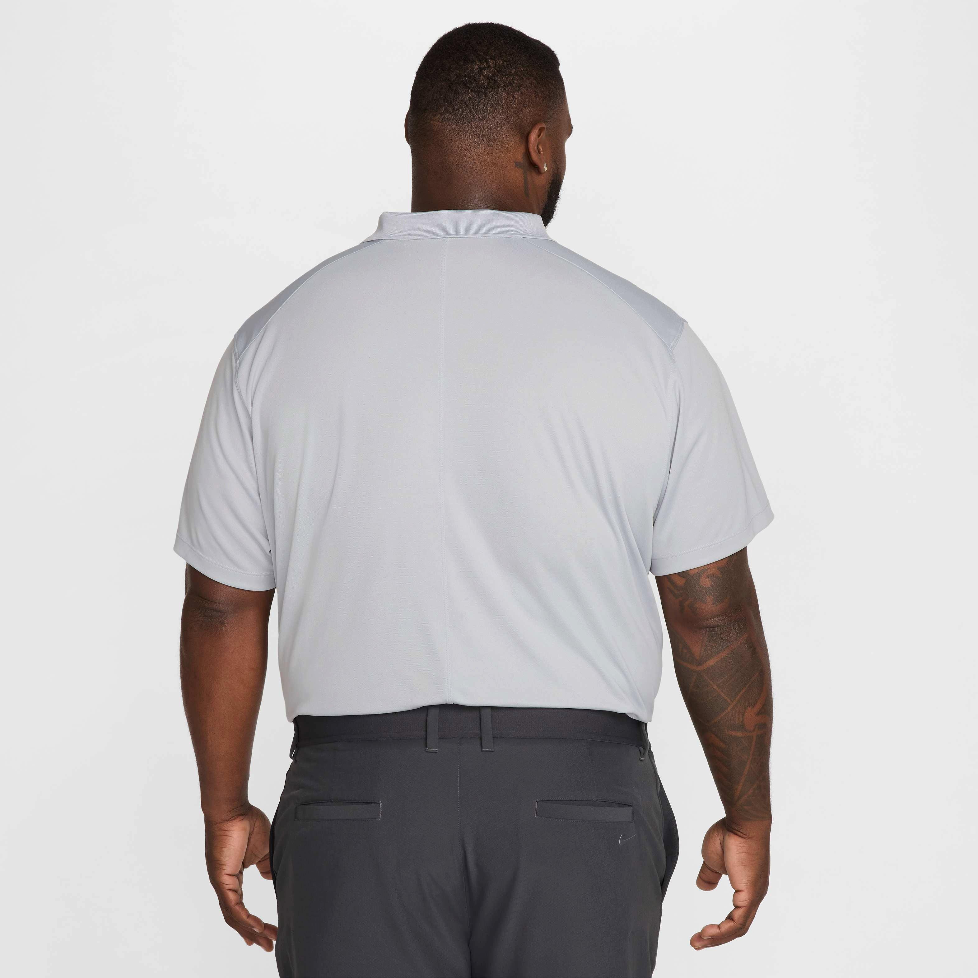 Nike Men's Dri-FIT Victory Solid Golf Polo - GREY Thumbnail View 6