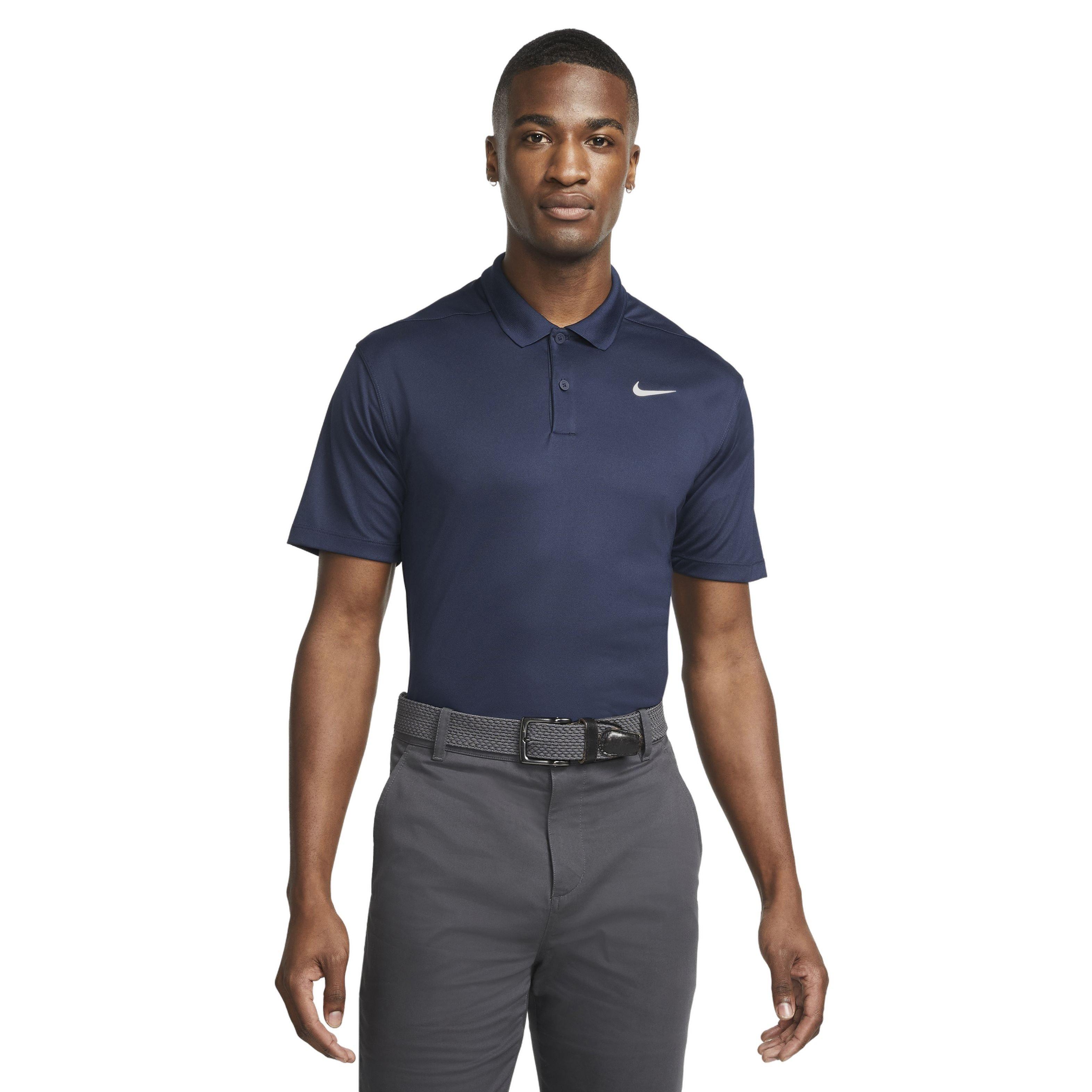 Nike Men's Dri-FIT Victory Solid Golf Polo - BLUE Thumbnail View 1