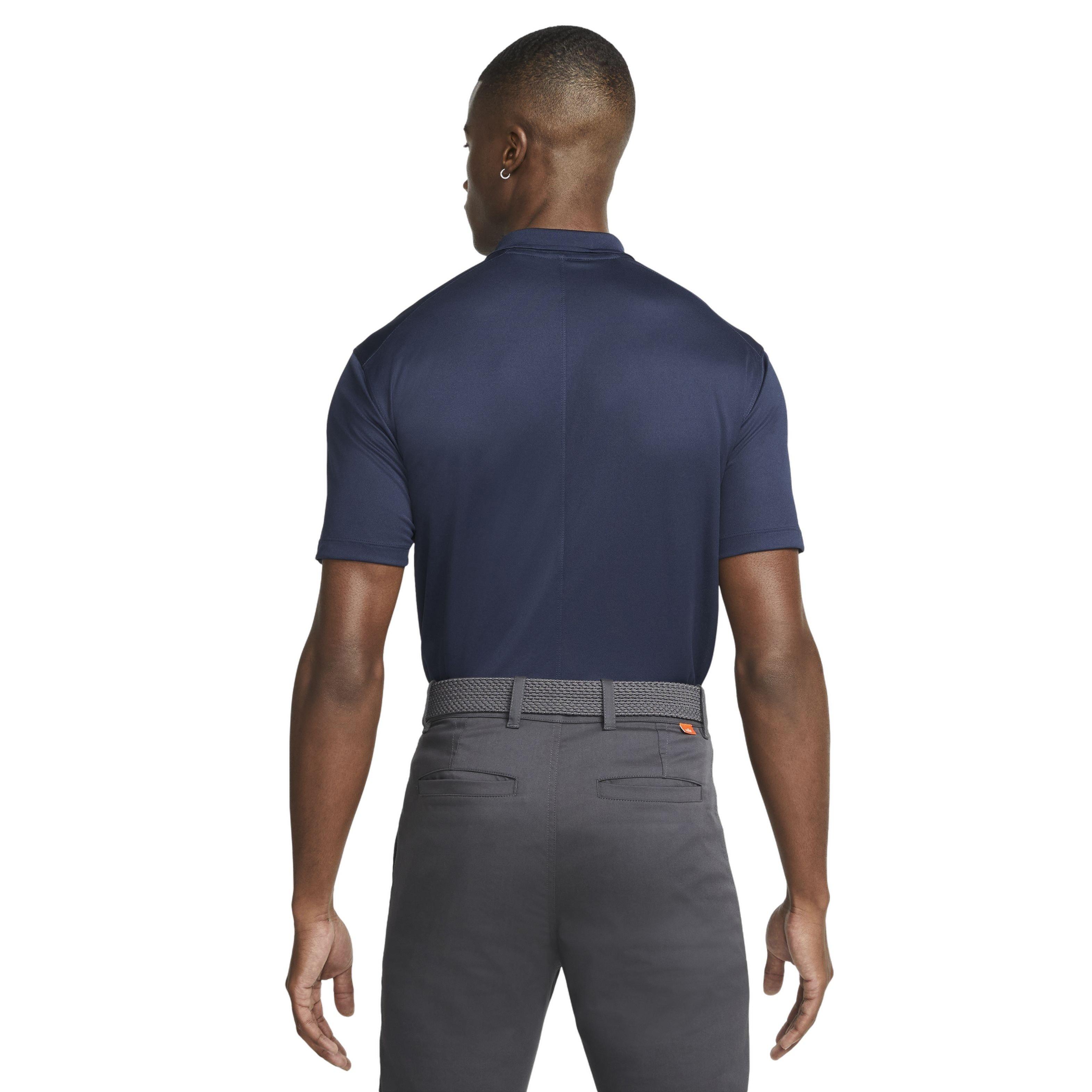 Nike Men's Dri-FIT Victory Solid Golf Polo - BLUE Thumbnail View 2