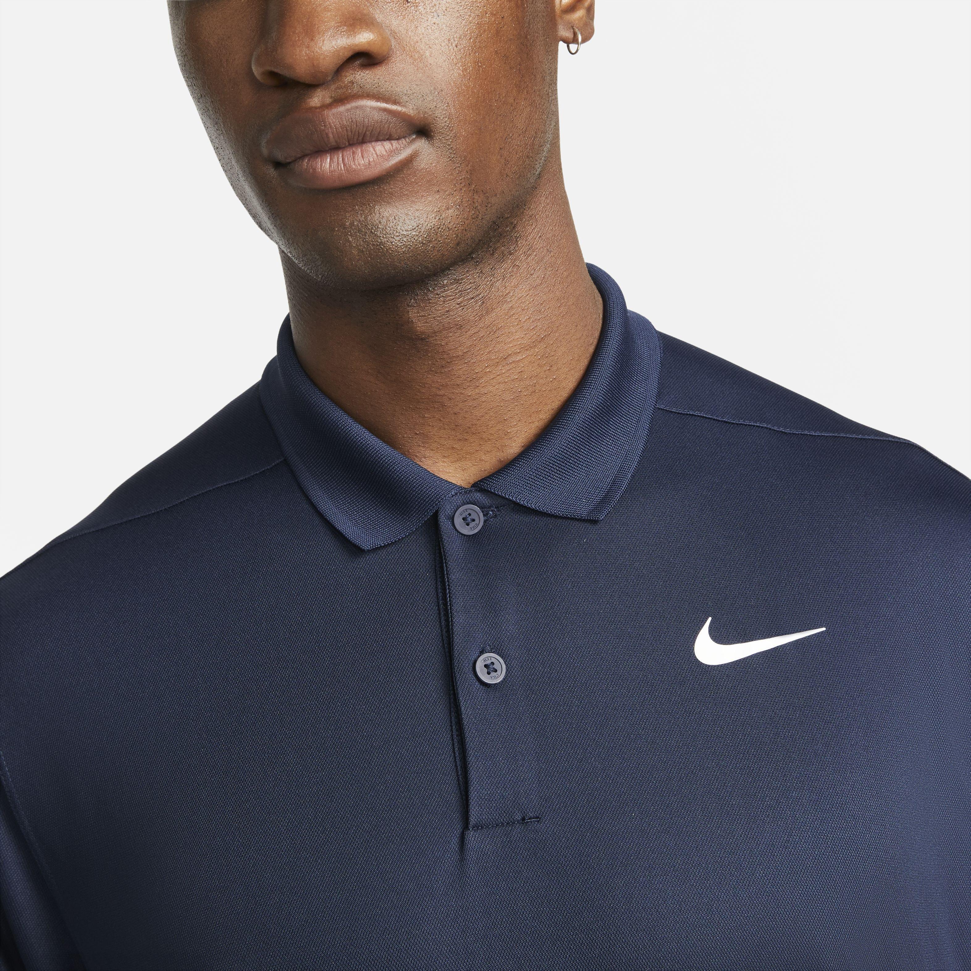 Nike Men's Dri-FIT Victory Solid Golf Polo - BLUE Thumbnail View 3