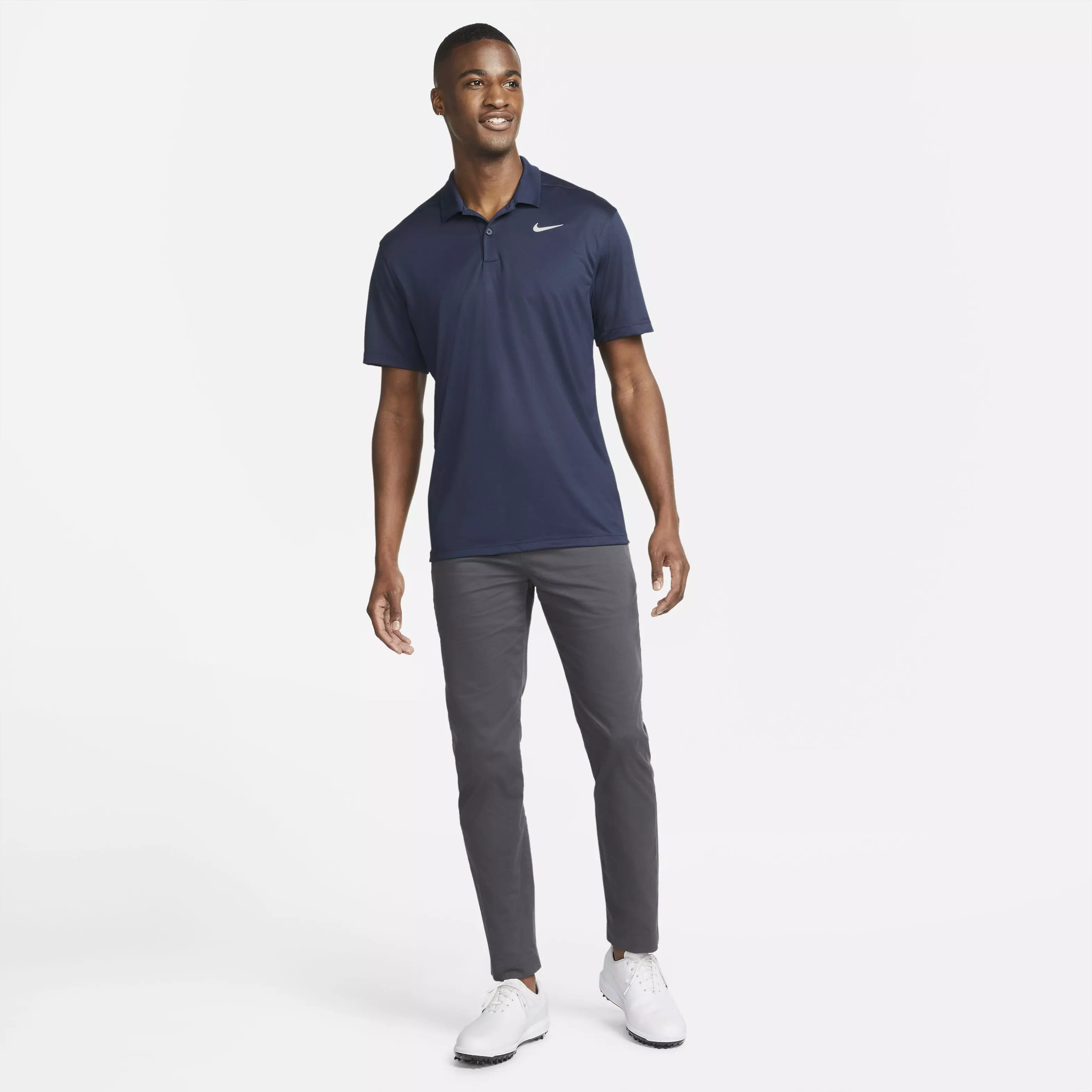Nike Men's Dri-FIT Victory Solid Golf Polo - BLUE