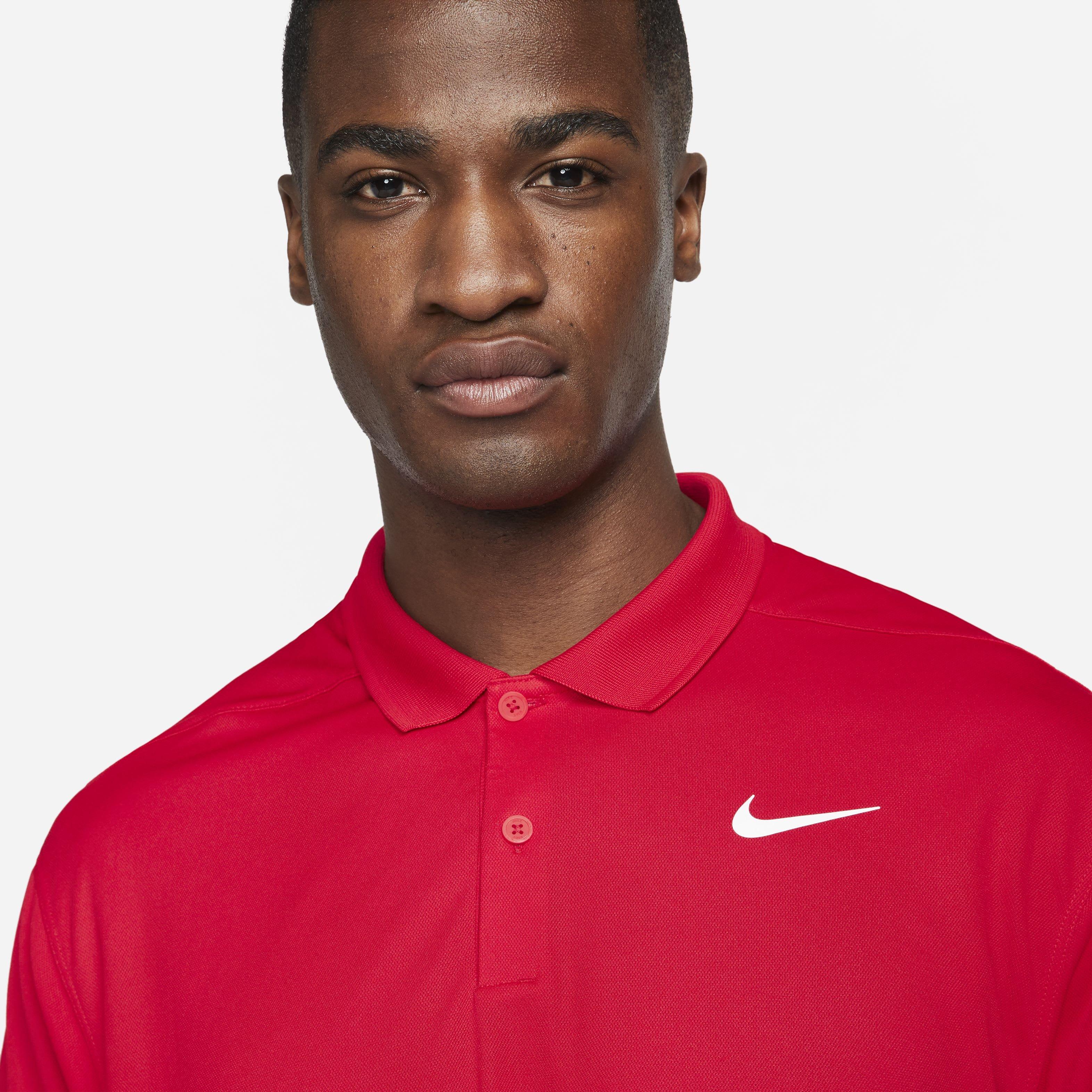 Nike Men's Dri-FIT Victory Solid Golf Polo - RED Thumbnail View 3