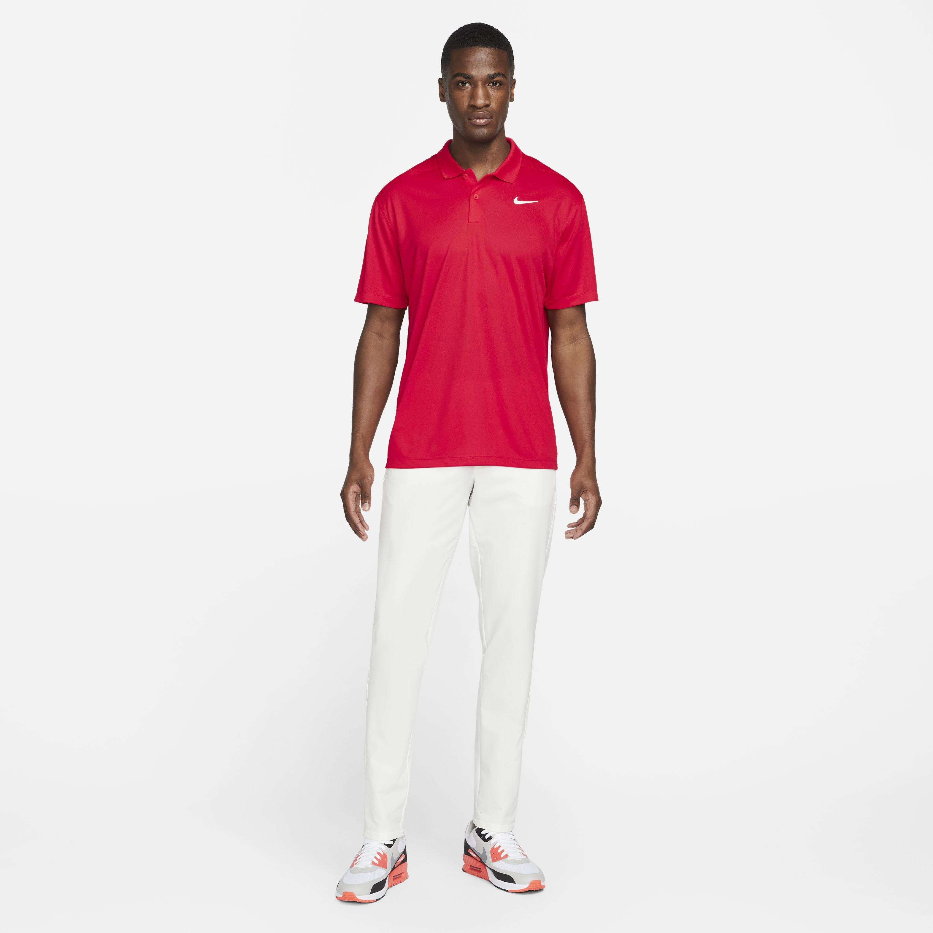 Nike Men's Dri-FIT Victory Solid Golf Polo - RED Thumbnail View 4