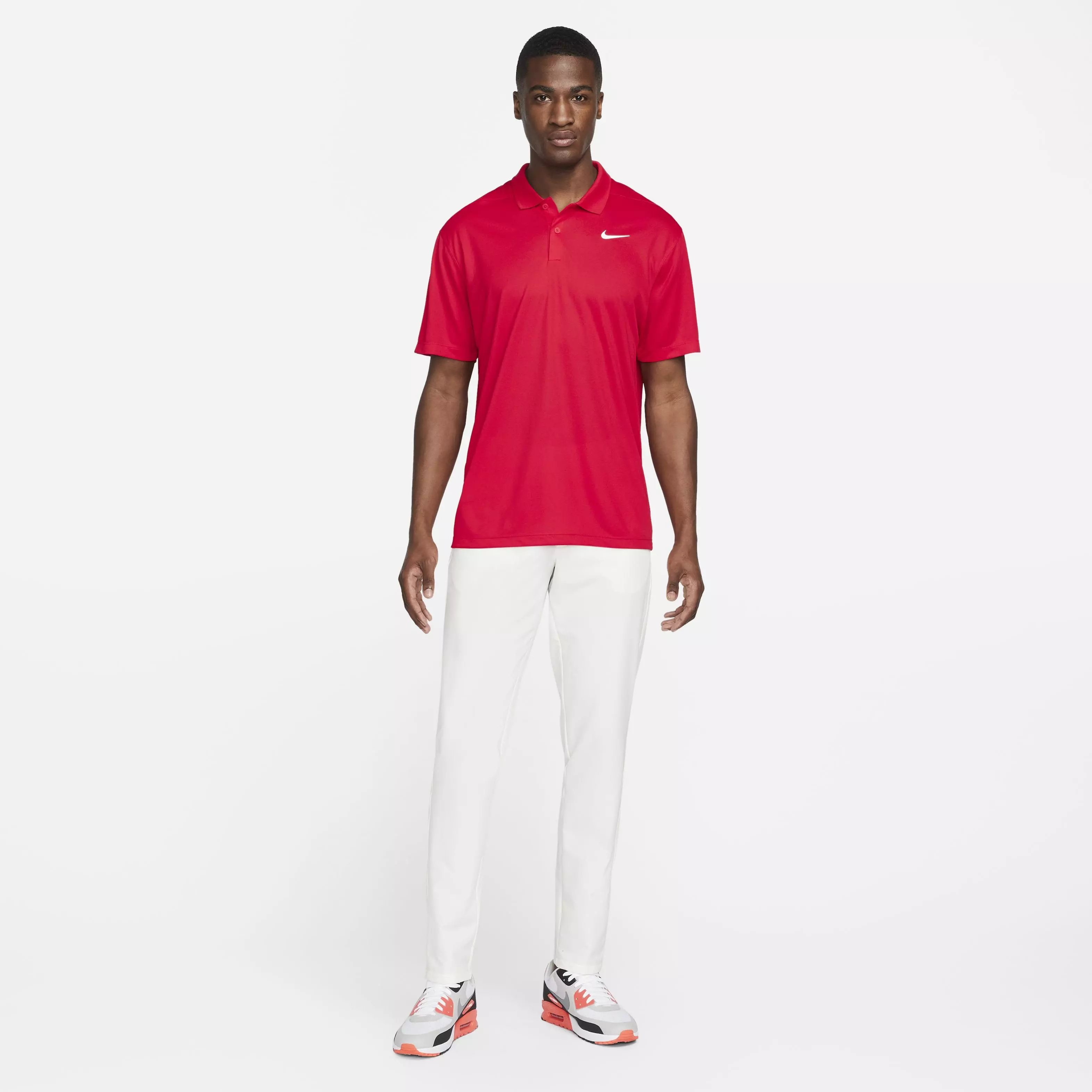Nike Men's Dri-FIT Victory Solid Golf Polo - RED