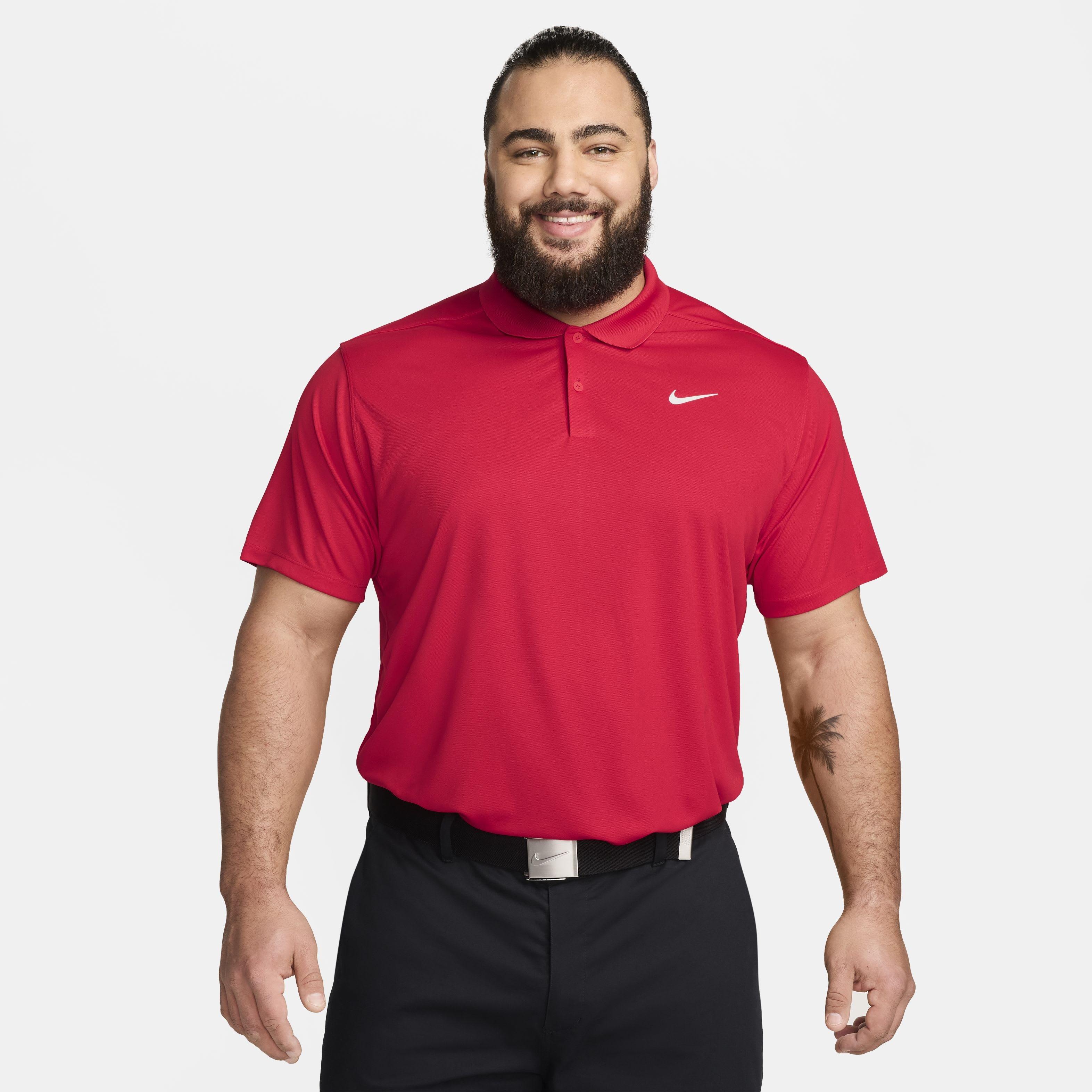 Nike Men's Dri-FIT Victory Solid Golf Polo - RED Thumbnail View 5