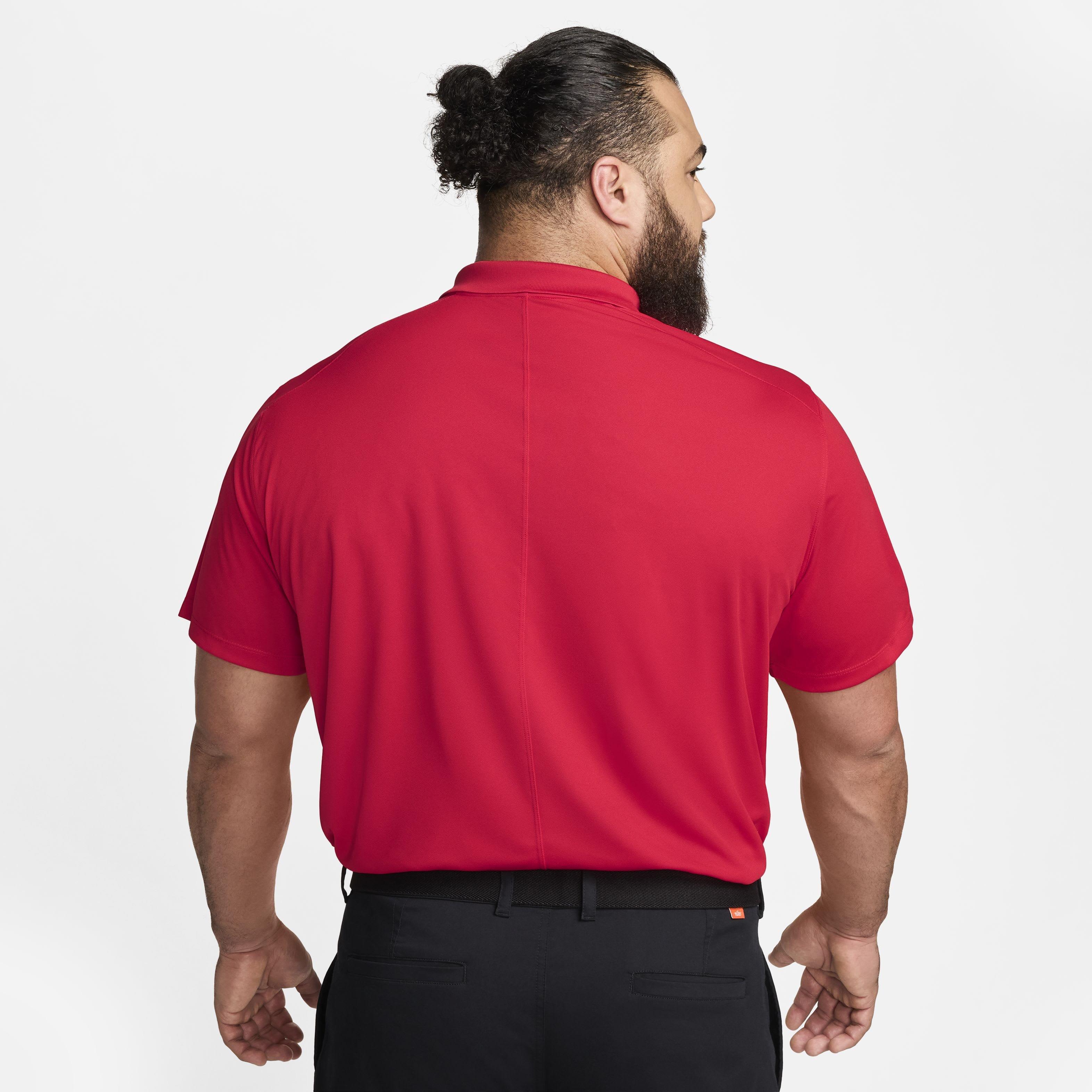 Nike Men's Dri-FIT Victory Solid Golf Polo - RED Thumbnail View 6