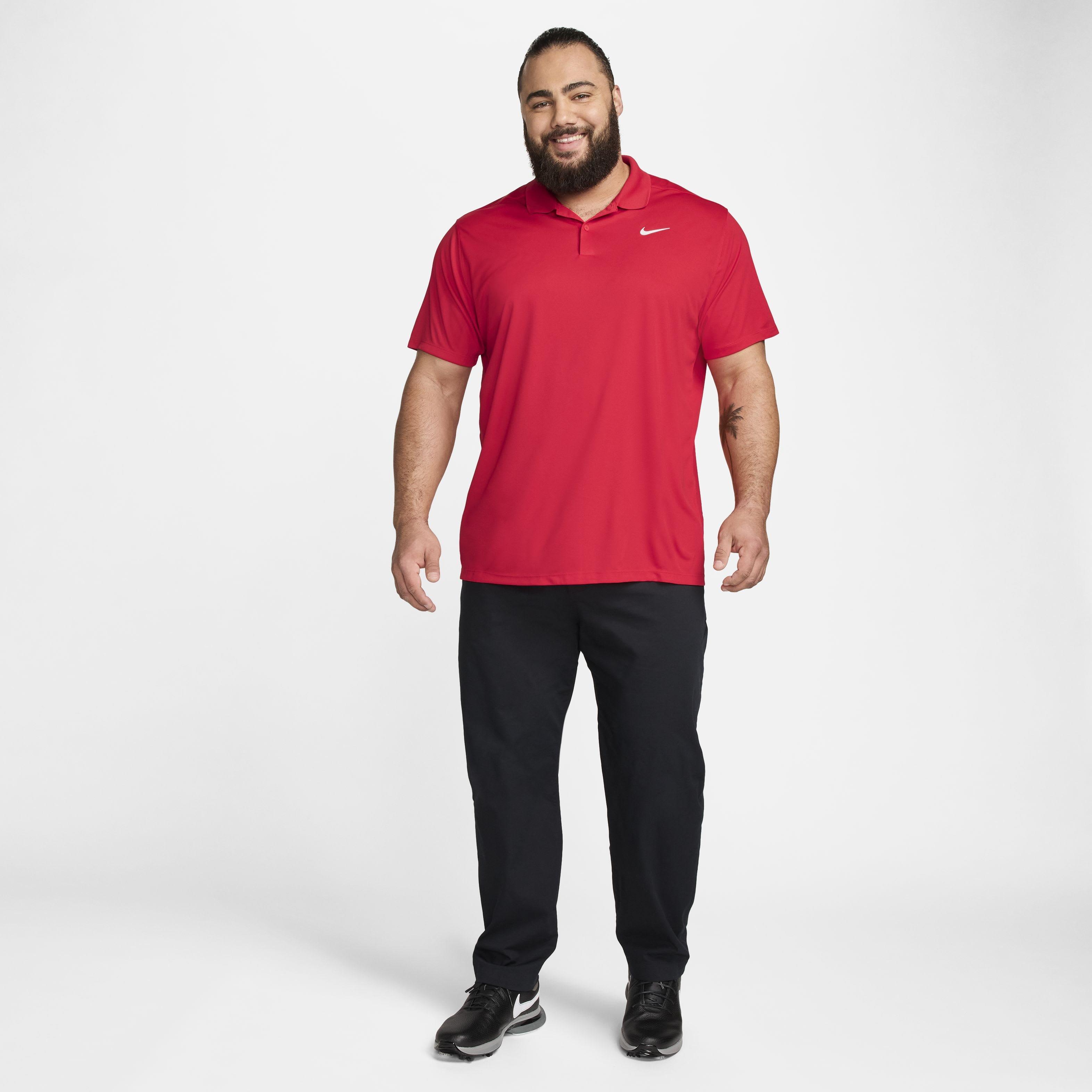 Nike Men's Dri-FIT Victory Solid Golf Polo - RED Thumbnail View 8