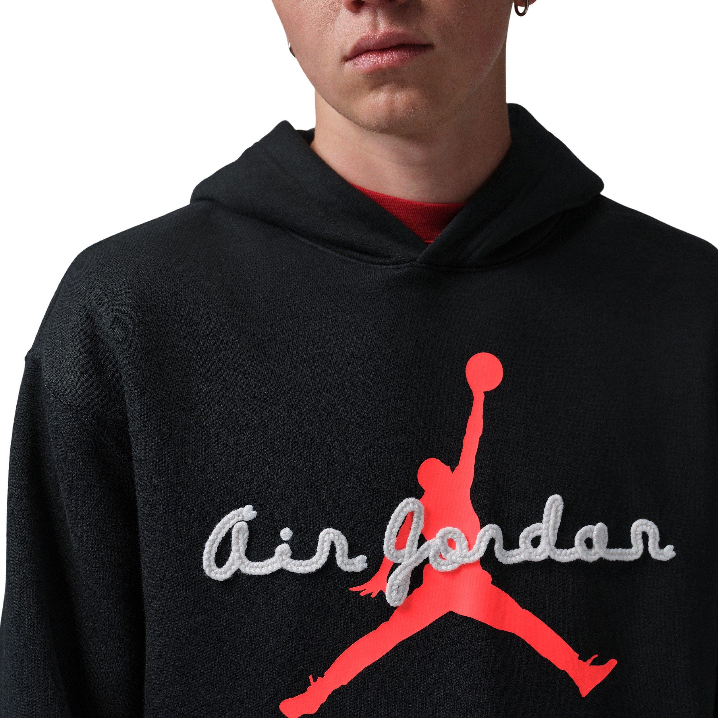 Jordan Men's Brooklyn Fleece Pullover Hoodie - BLACK Thumbnail View 3