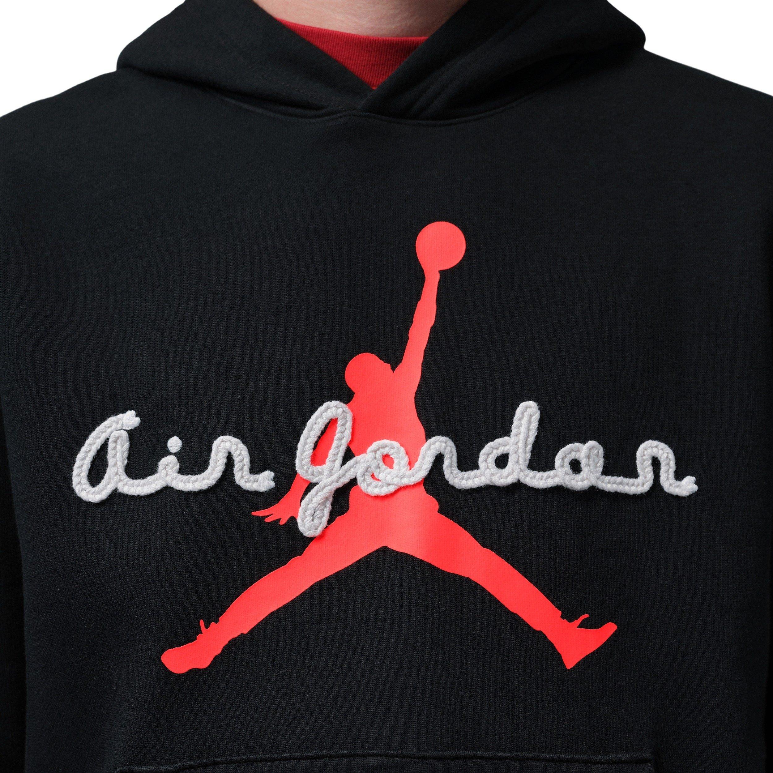 Jordan Men's Brooklyn Pullover Fleece Hoodie - BLACK Thumbnail View 4