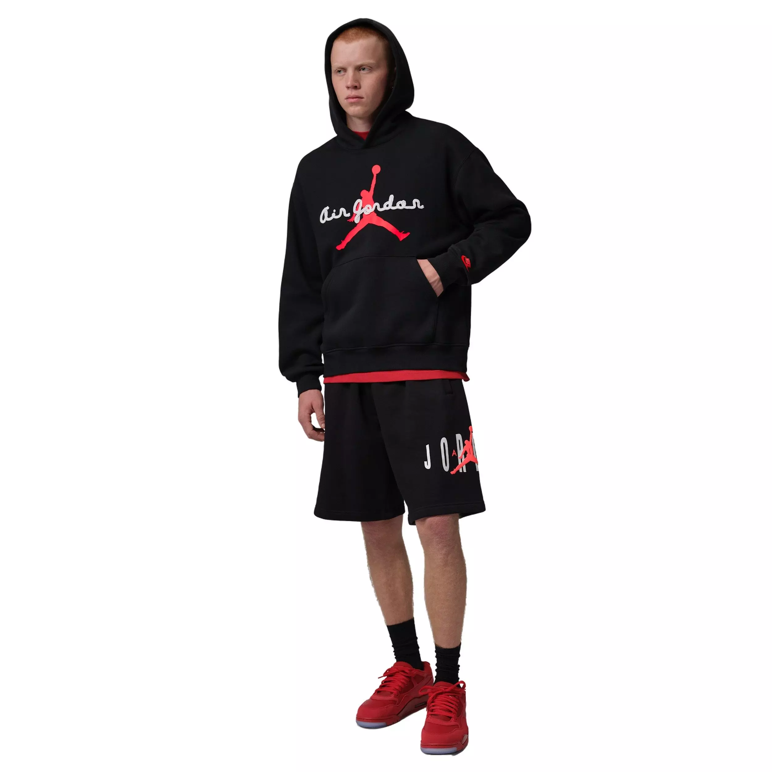Jordan Men's Brooklyn Pullover Fleece Hoodie - BLACK