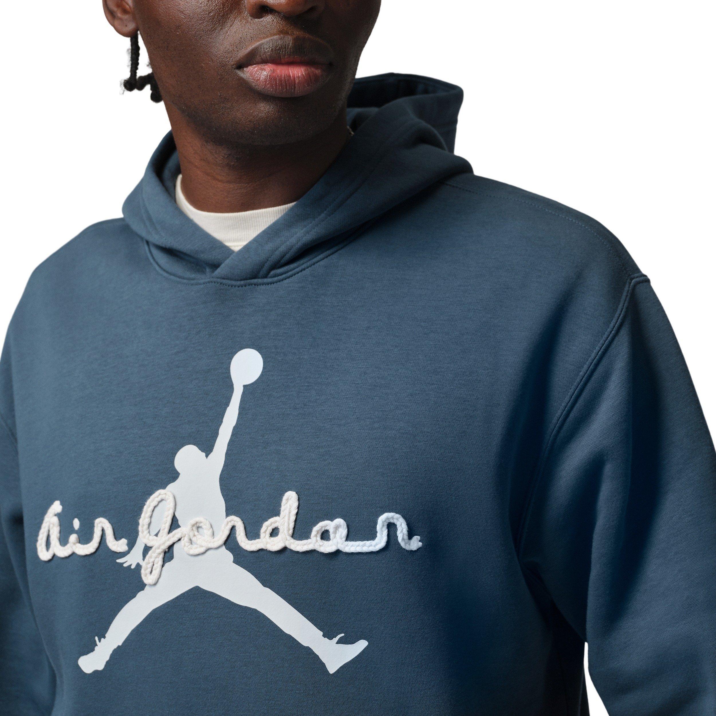 Jordan Men's Brooklyn Pullover Fleece Hoodie - BLUE Thumbnail View 3
