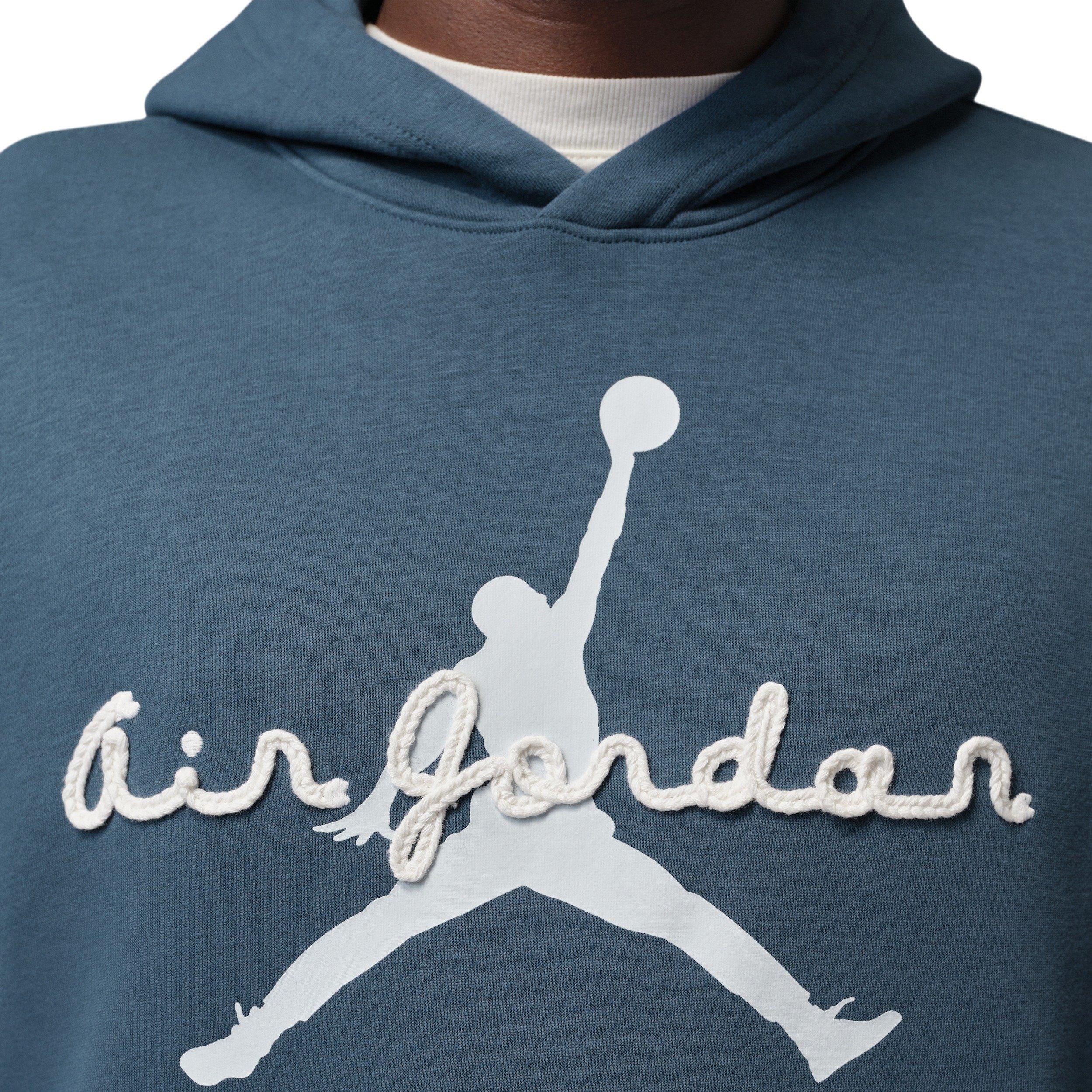 Jordan Men's Brooklyn Fleece Pullover Hoodie - BLUE Thumbnail View 4