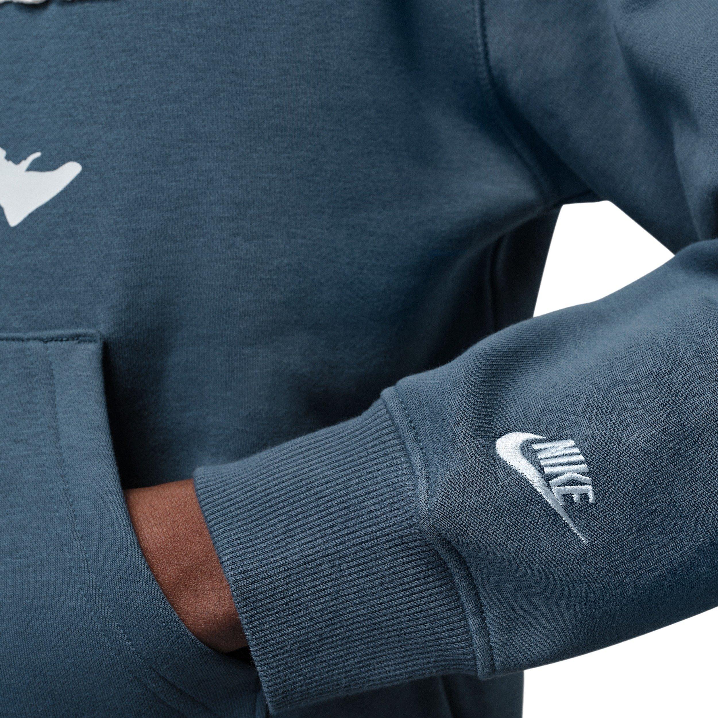 Jordan Men's Brooklyn Fleece Pullover Hoodie - BLUE Thumbnail View 5