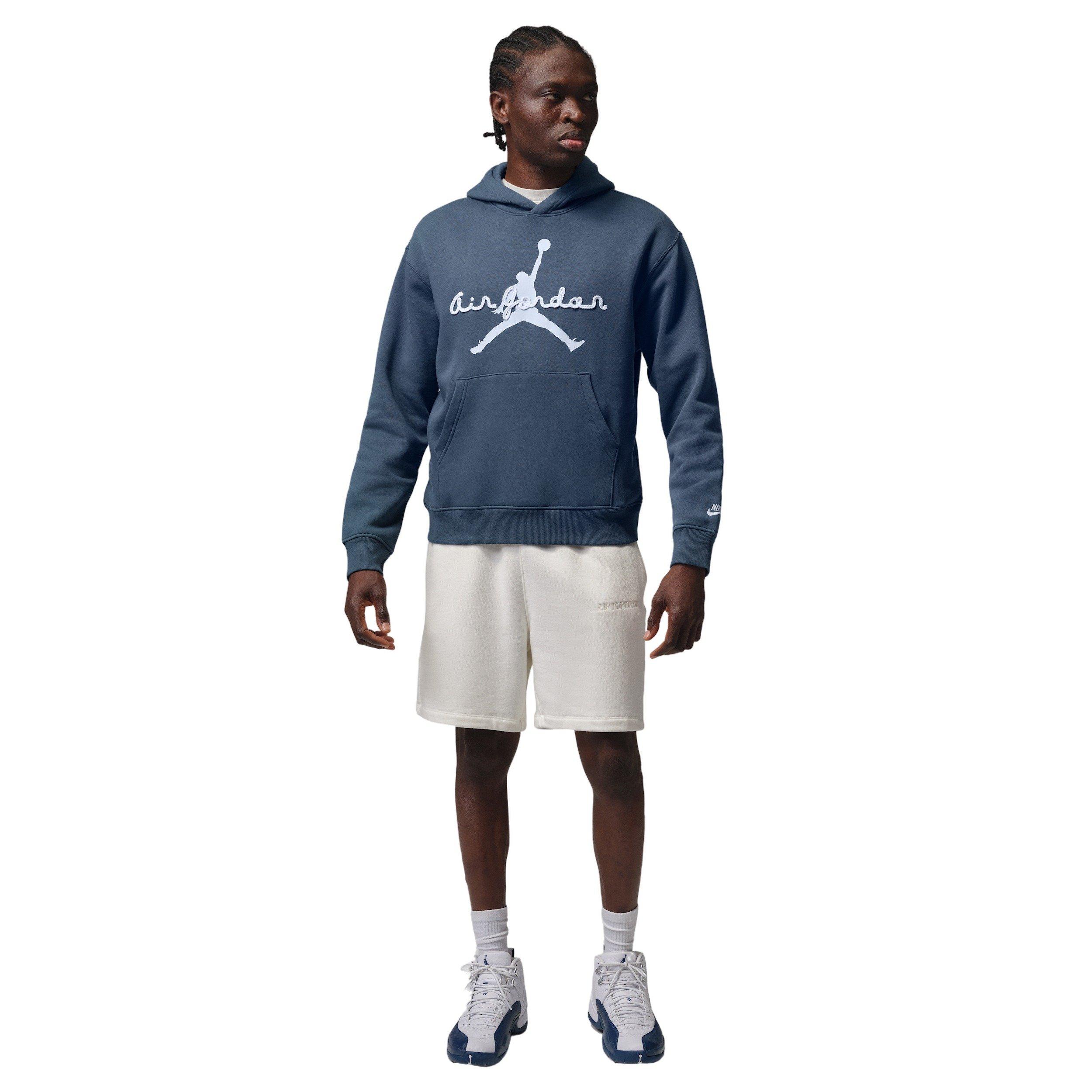 Jordan Men's Brooklyn Fleece Pullover Hoodie - BLUE Thumbnail View 7