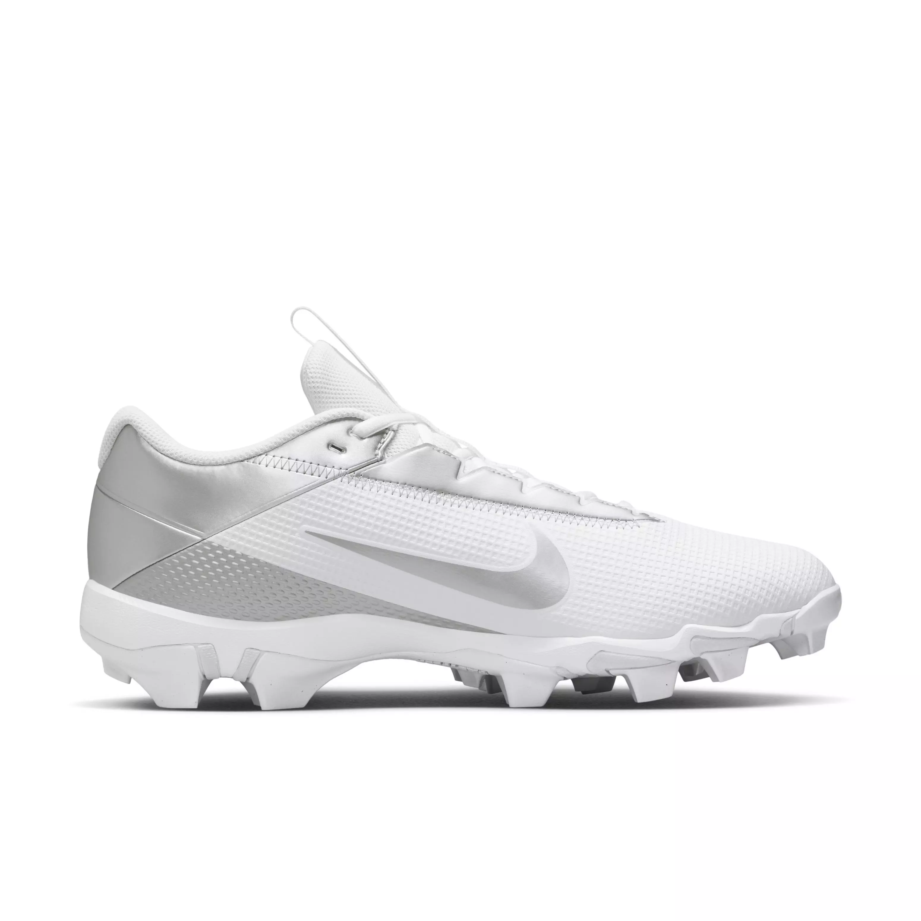 Nike Vapor Edge Shark 2 "White/White/Pure Platinum/Metallic Silver" Men's Football Cleat - WHITE/WHITE/PLATINUM/SILVER